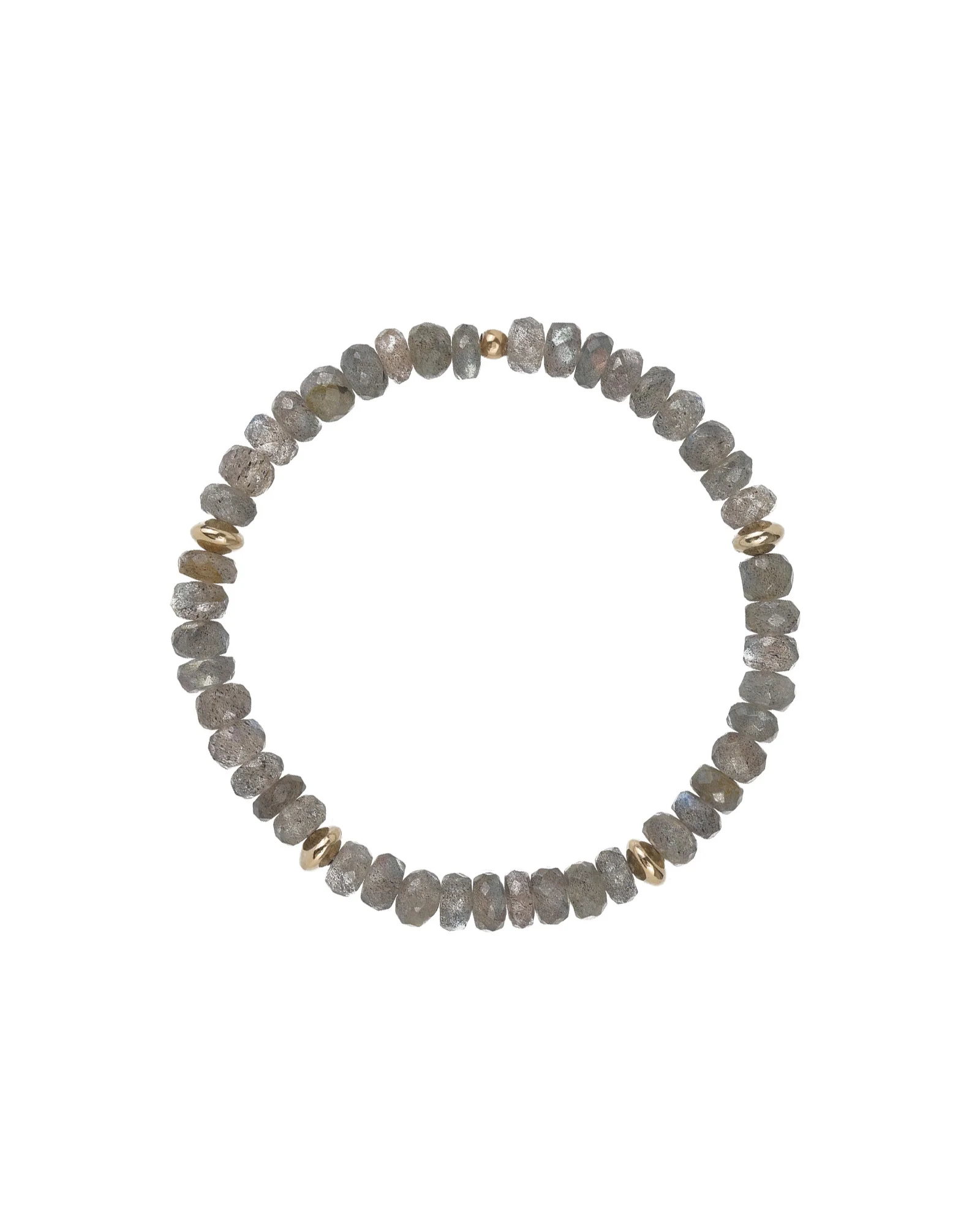 Stone Saucer Beaded Bracelet | 6mm