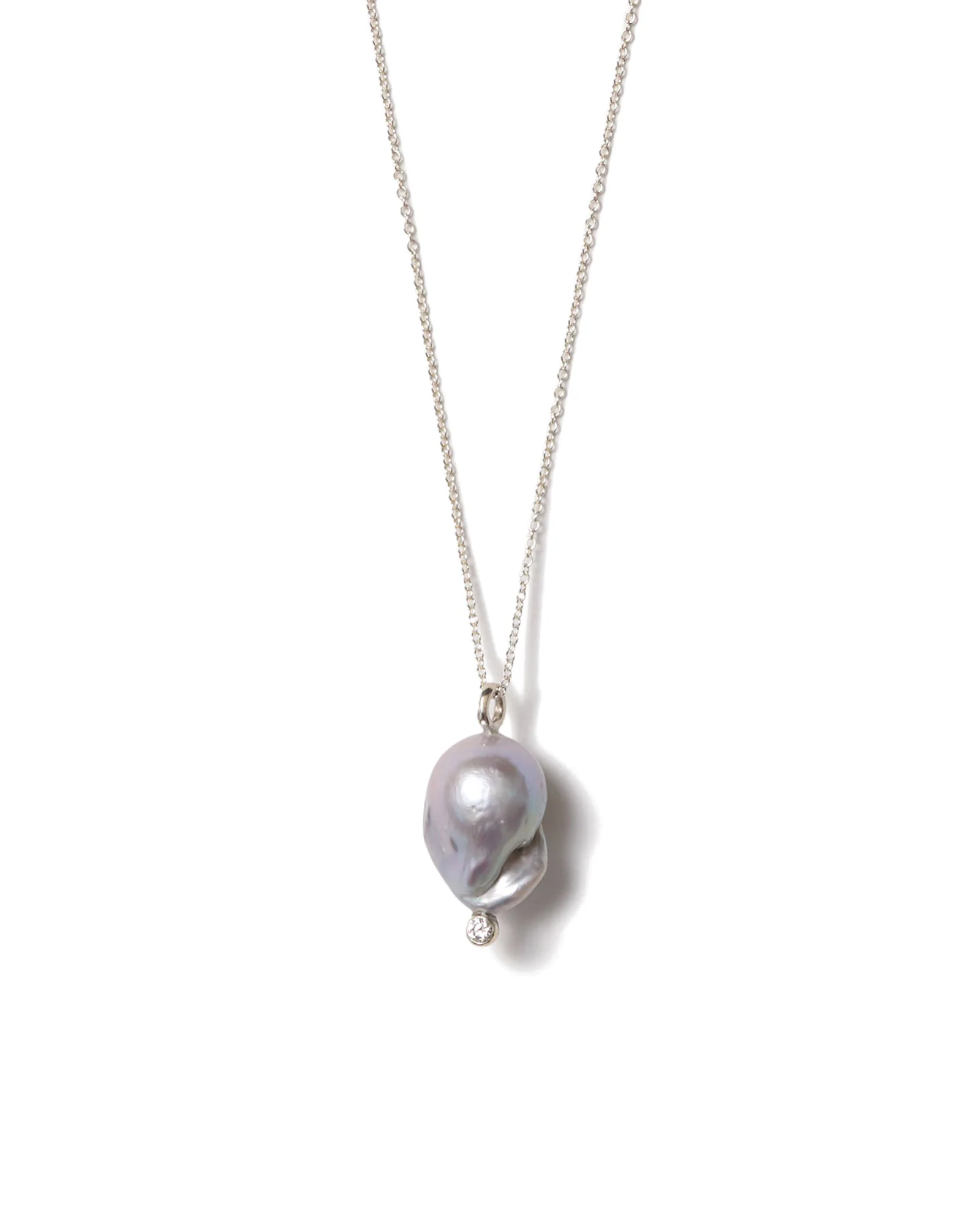 Baroque Pearl & Diamond Necklace