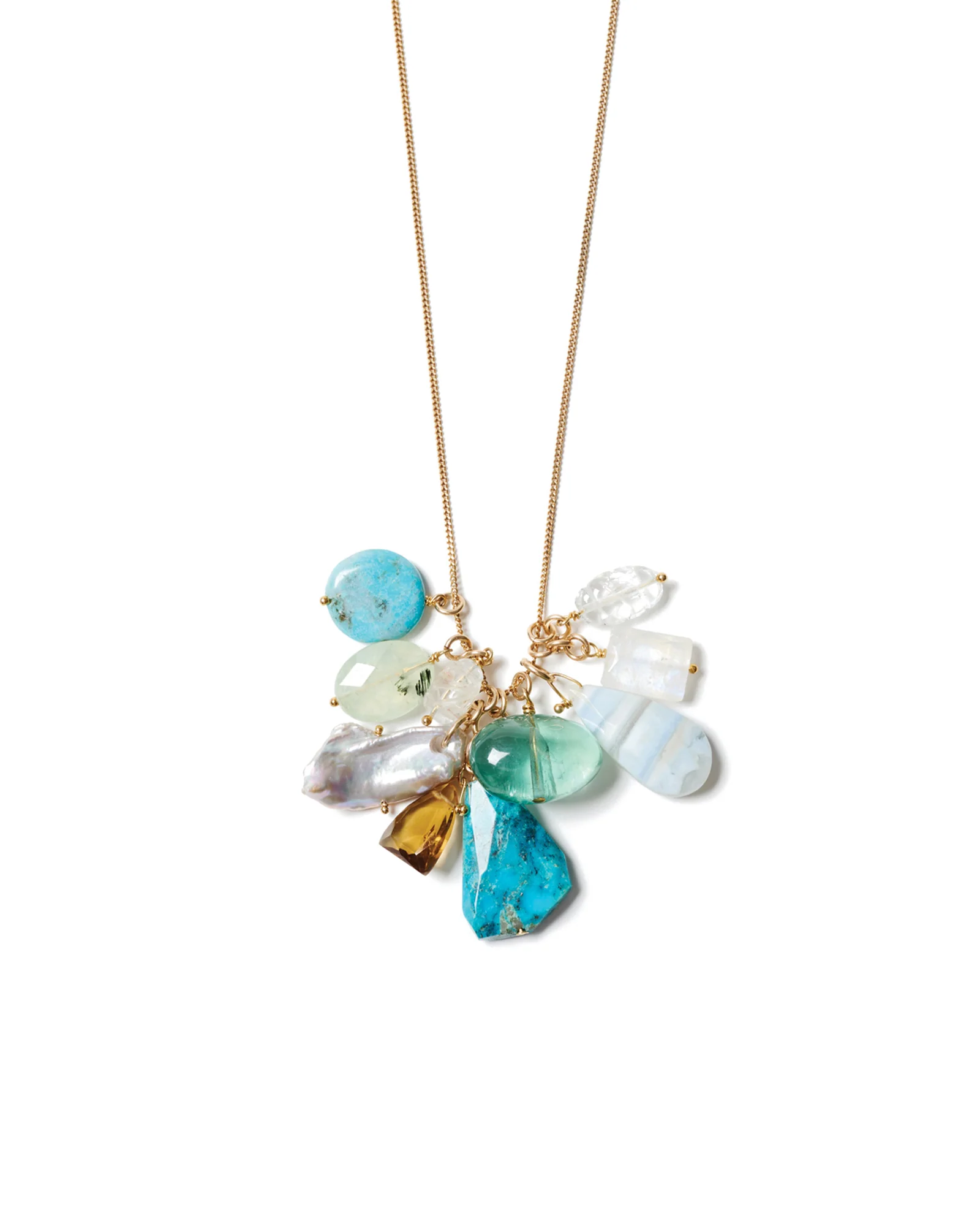 Cluster Mixed Stone Necklace