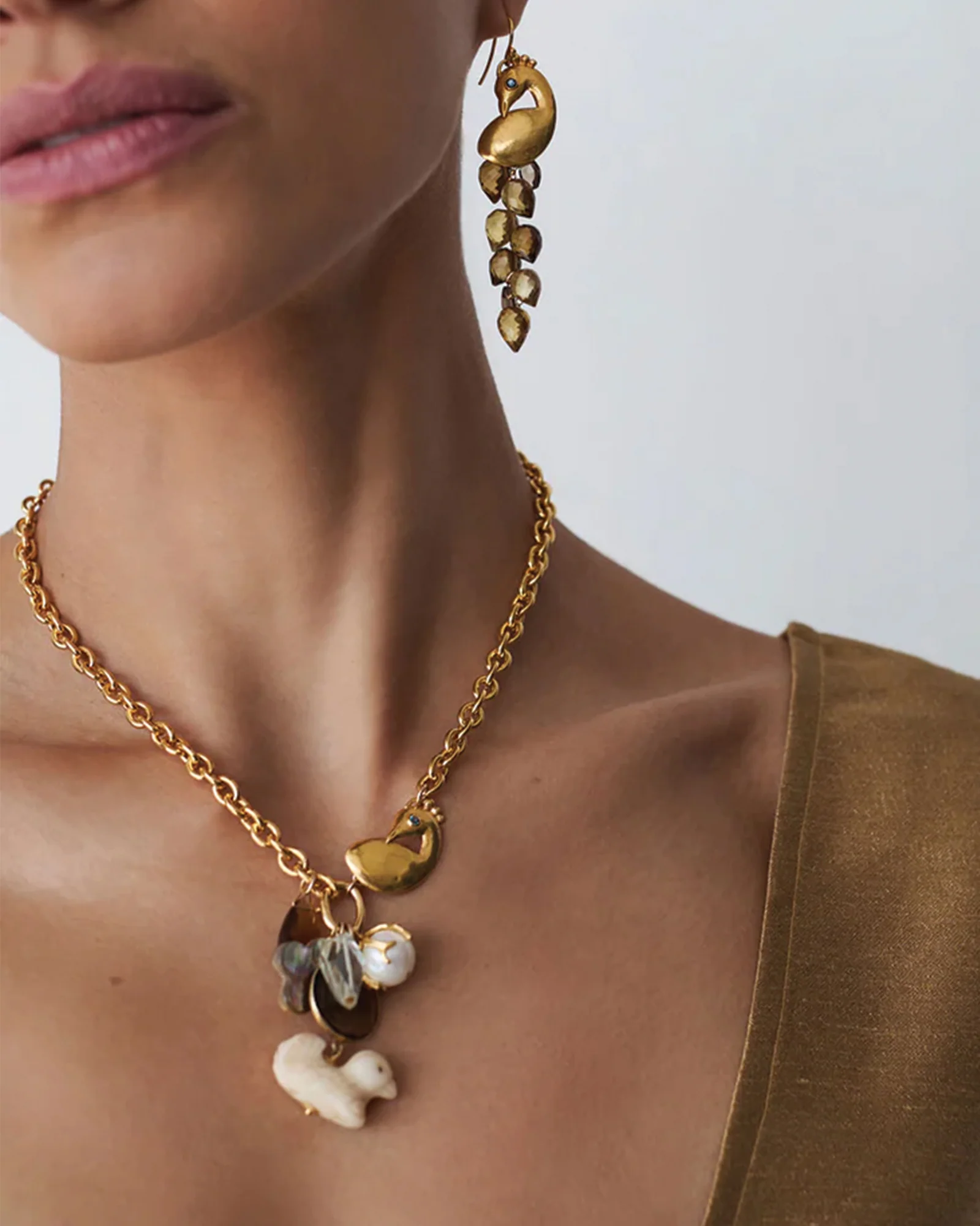 Peacock Charm Necklace - Image 2