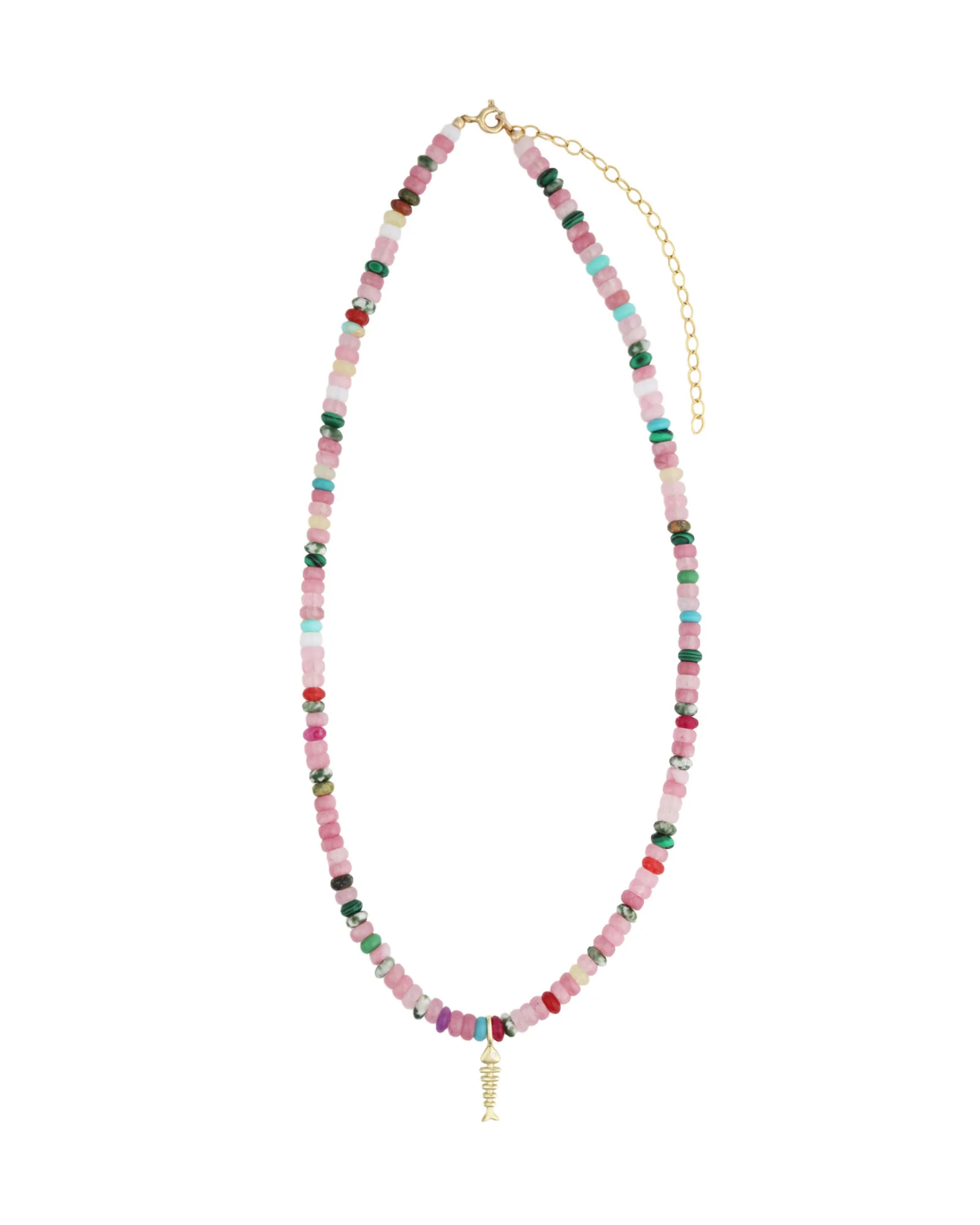 Fish Charm Beaded Necklace - Image 3