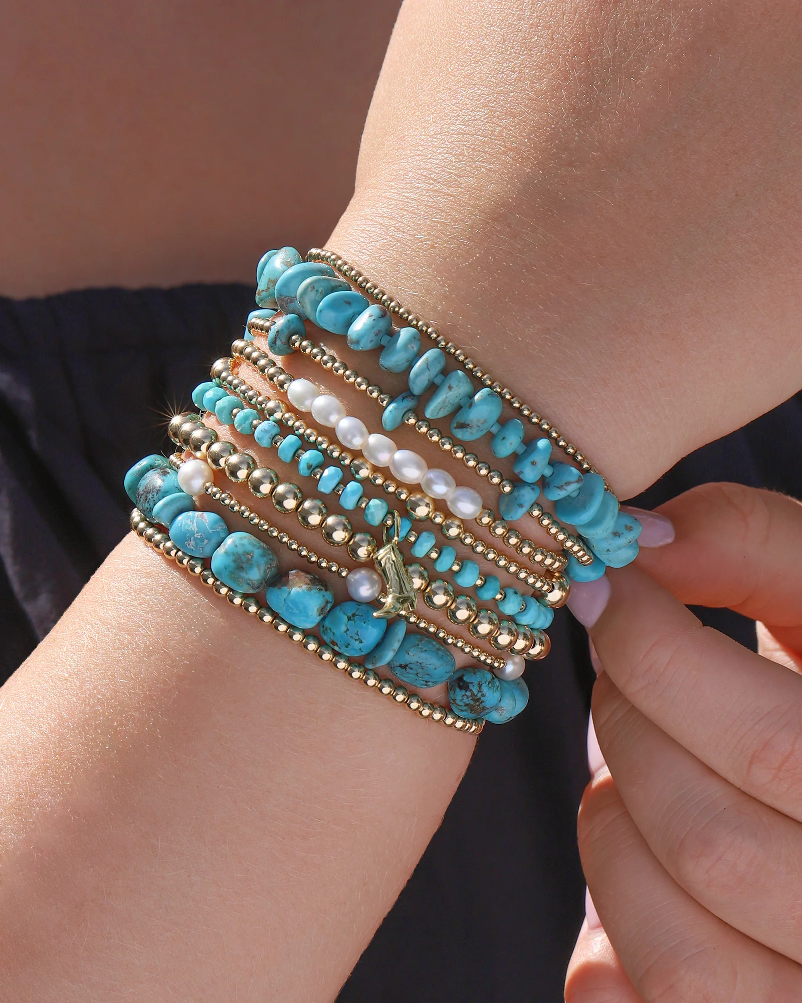 Cowboy Boot Charm Beaded Bracelet - Image 2