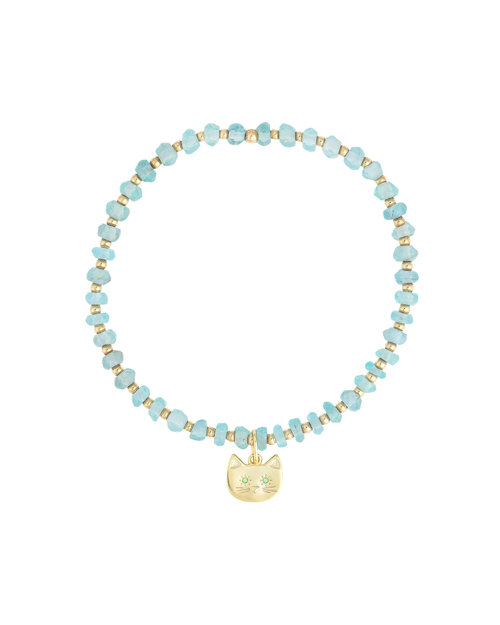 Cat Charm Beaded Bracelet