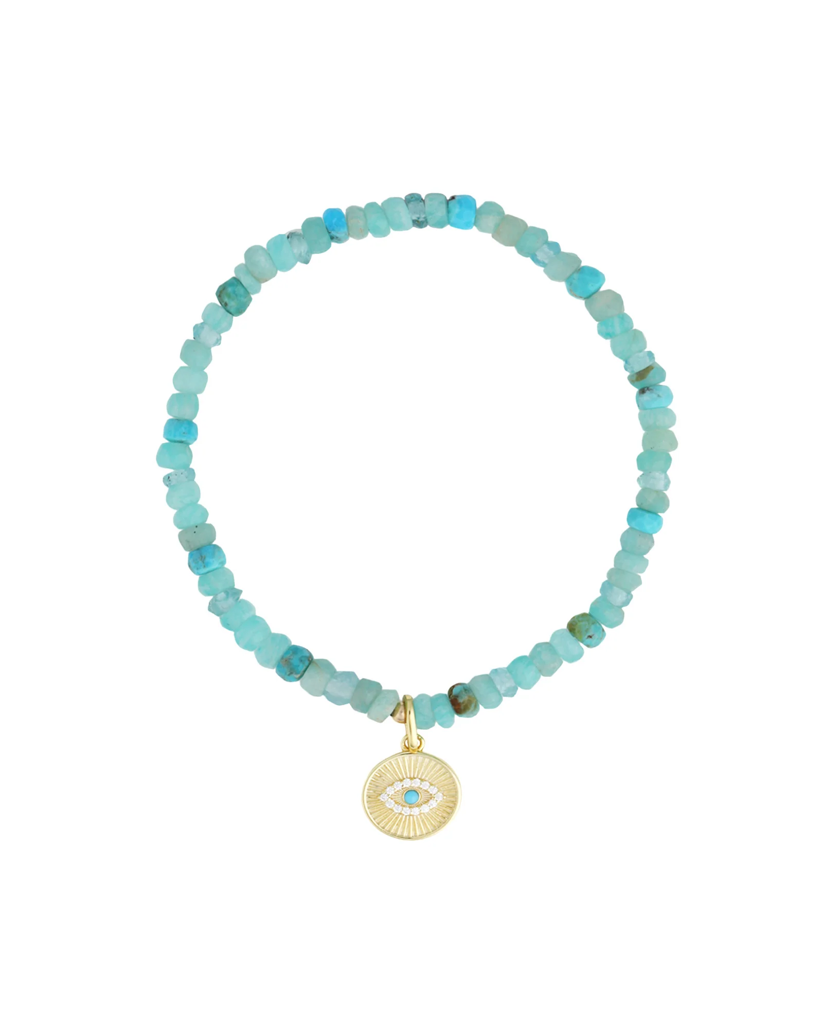 Evil Eye Charm Beaded Bracelet