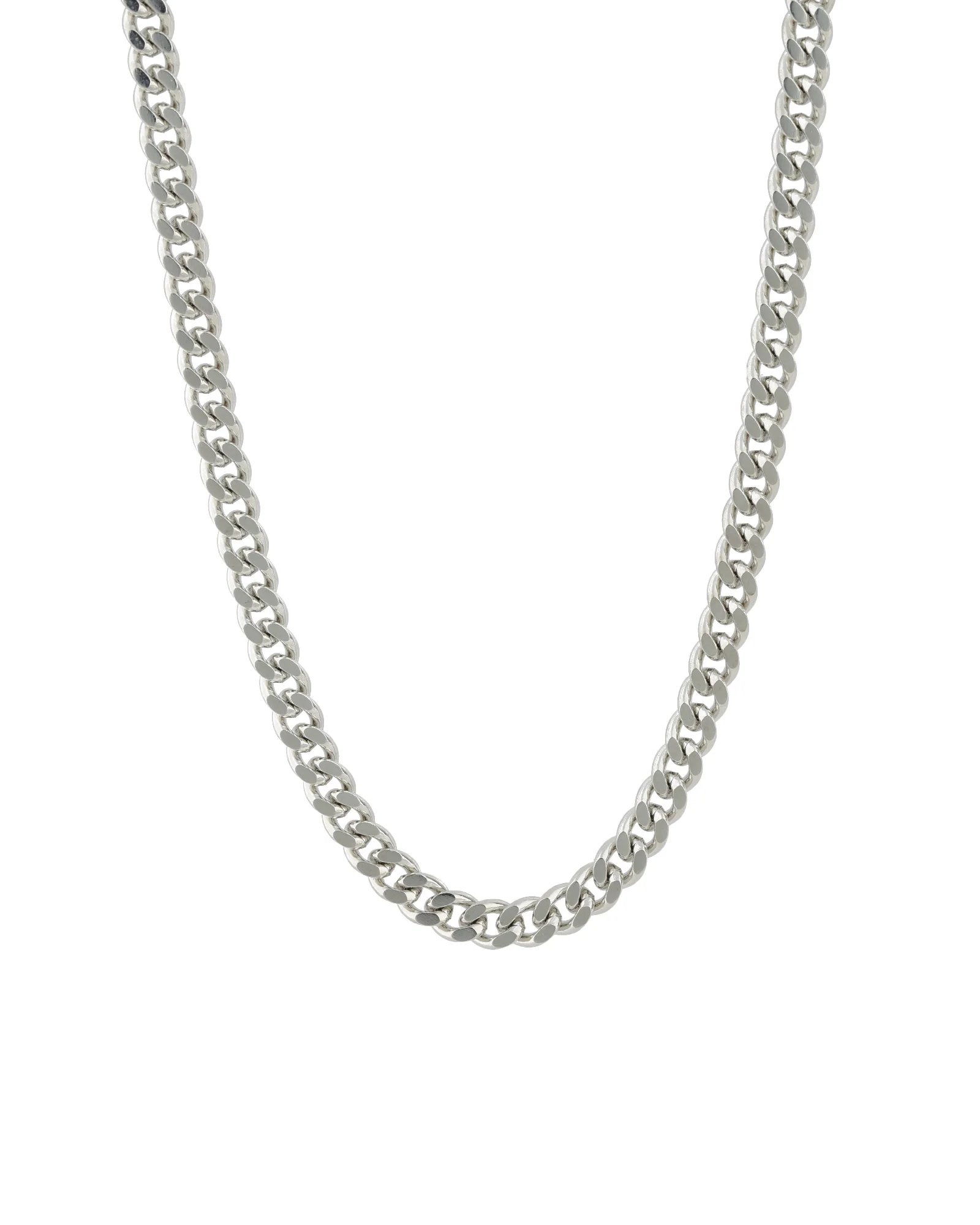 Diamond Cut Flat Curb Chain Necklace | 5mm