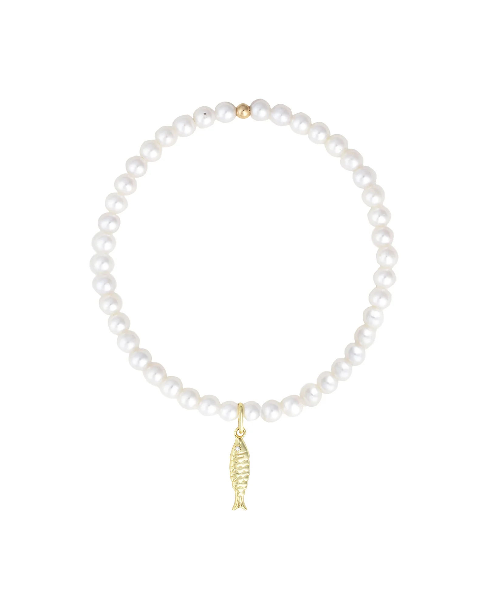 Fish Charm Beaded Bracelet