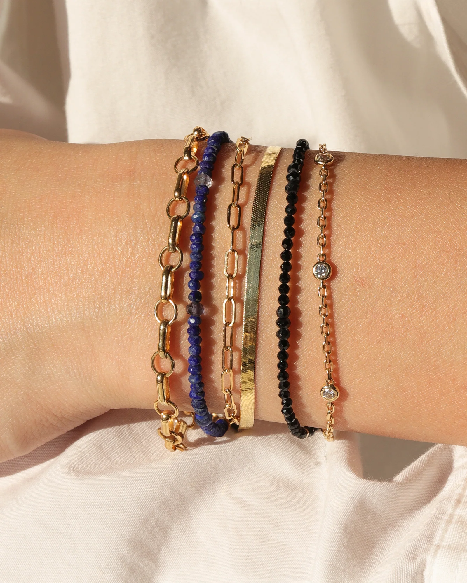 Blue Mix Stone Bracelet | 3mm - 4mm - Image 2