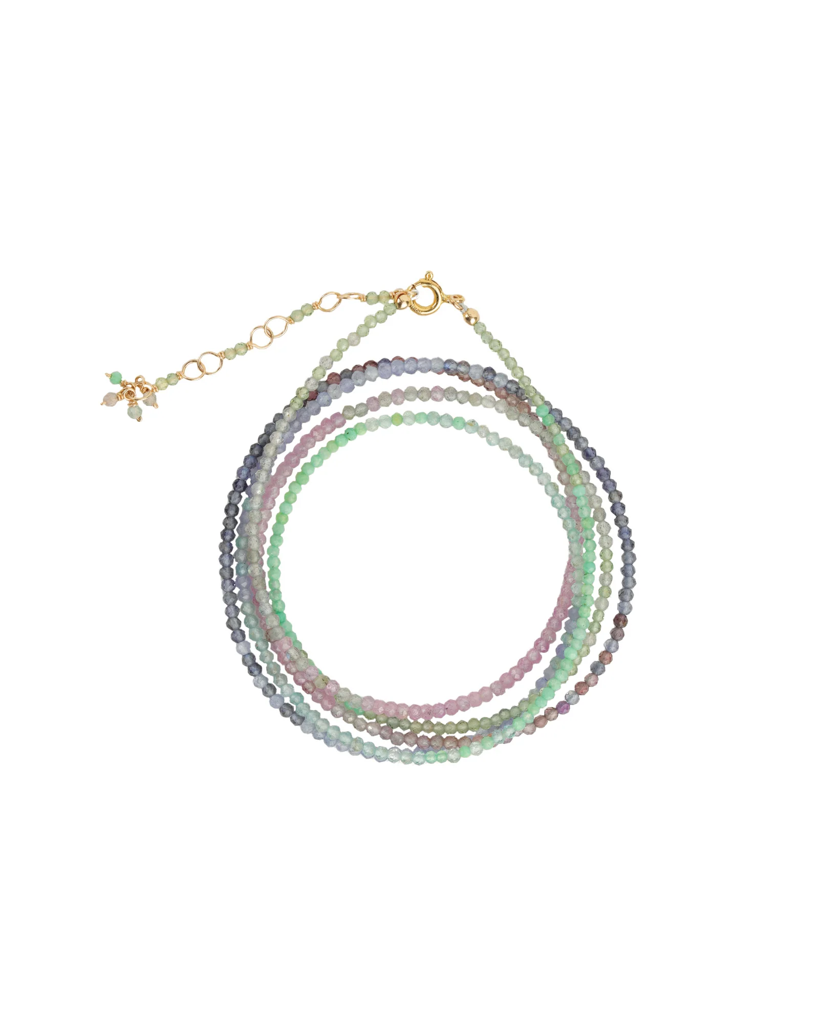Five Wrap Multi Stone Bracelet | 2mm