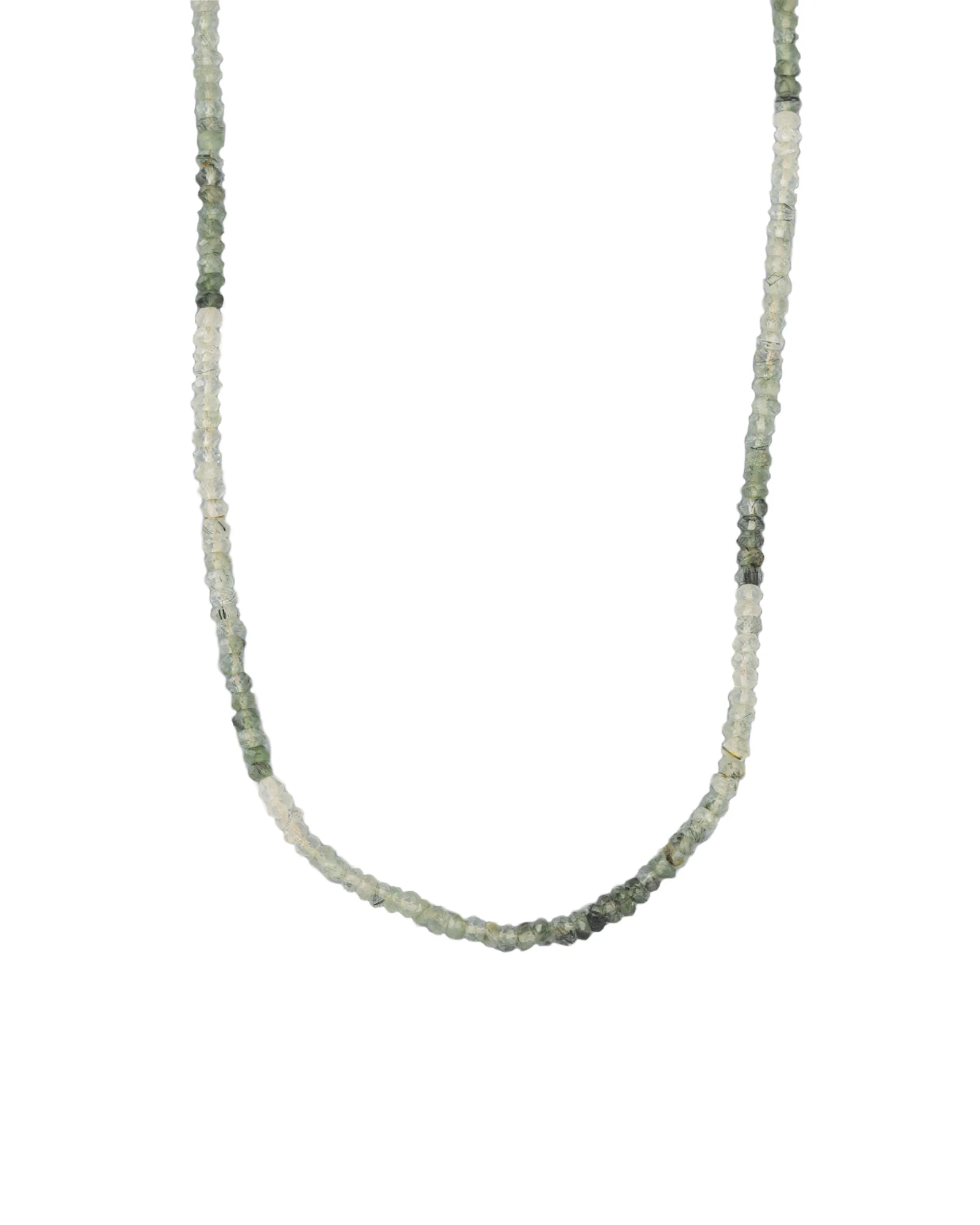 Green Quartz Beaded Necklace | 3.5mm