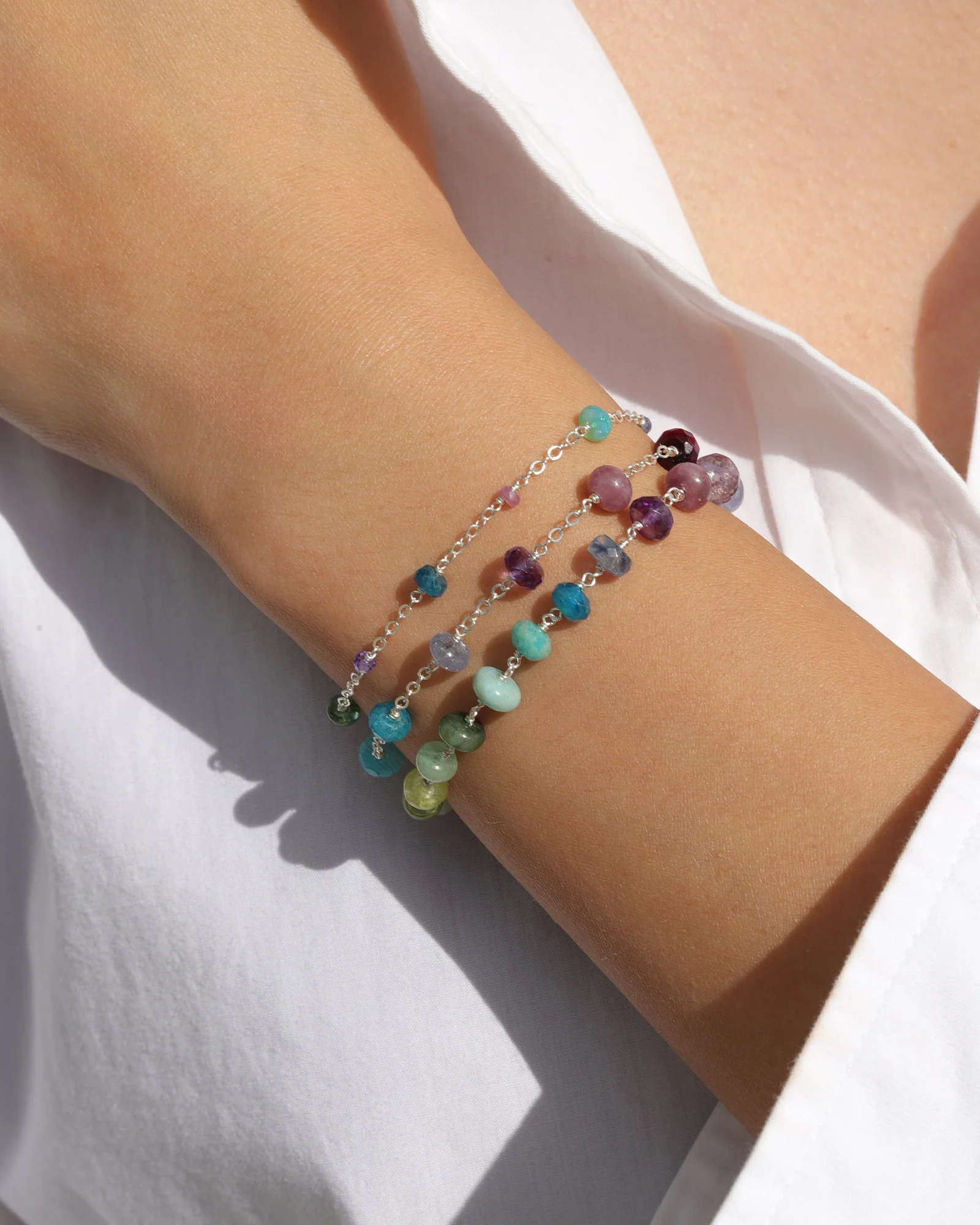 Large Stone Station Bracelet - Image 2