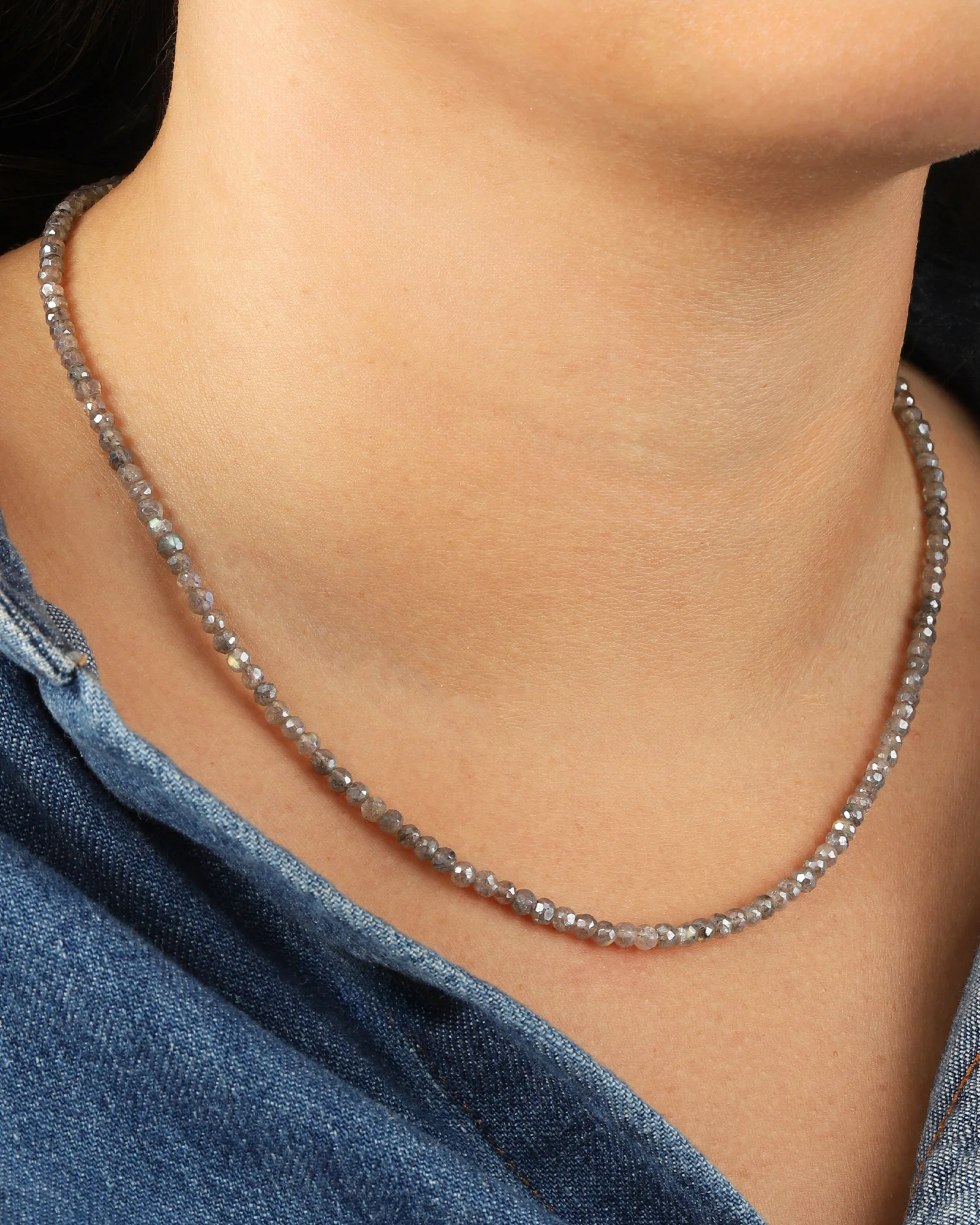 Mystic Labradorite Beaded Necklace - Image 2