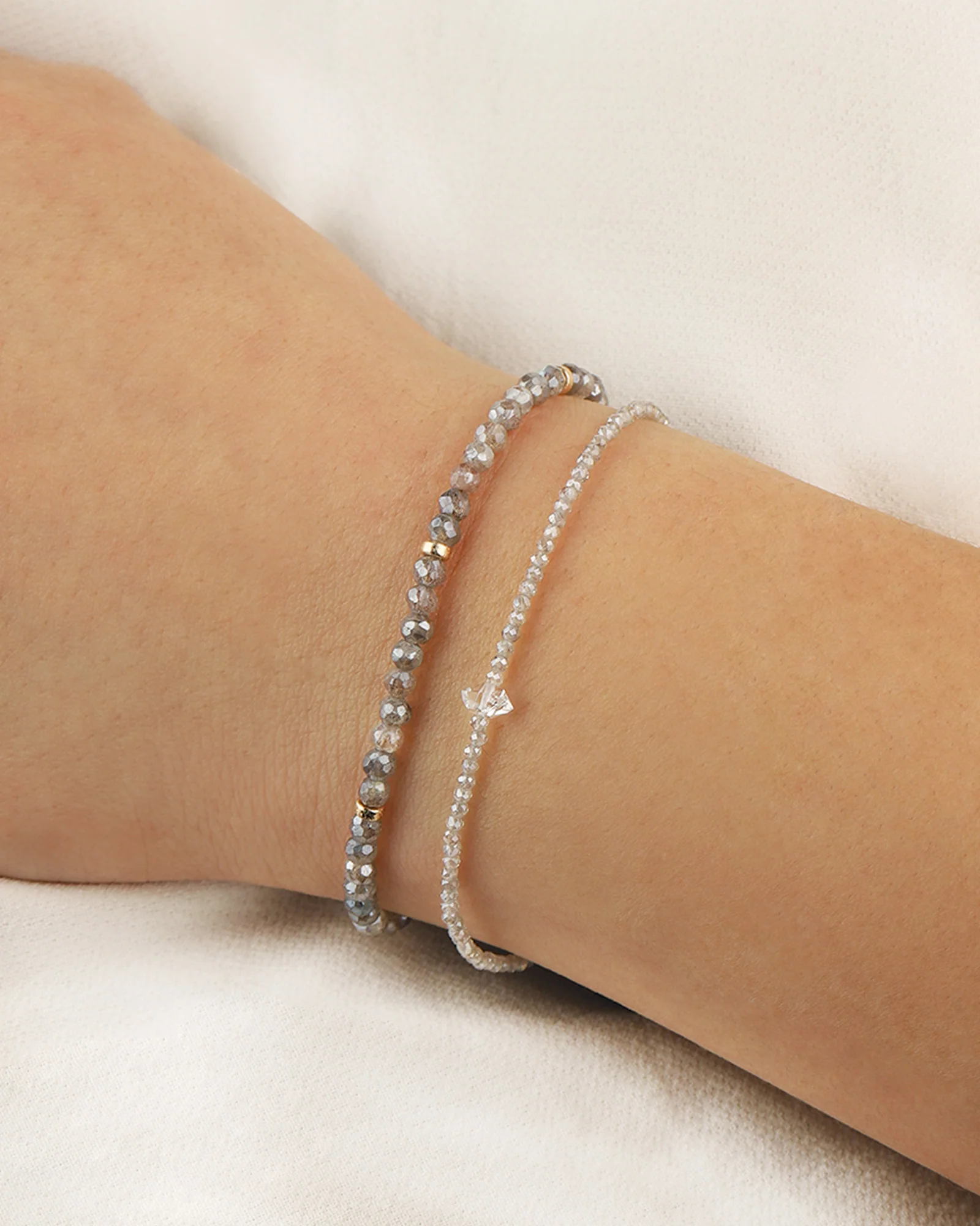 Mystic Labradorite Beaded Bracelet | 3.5mm - Image 2