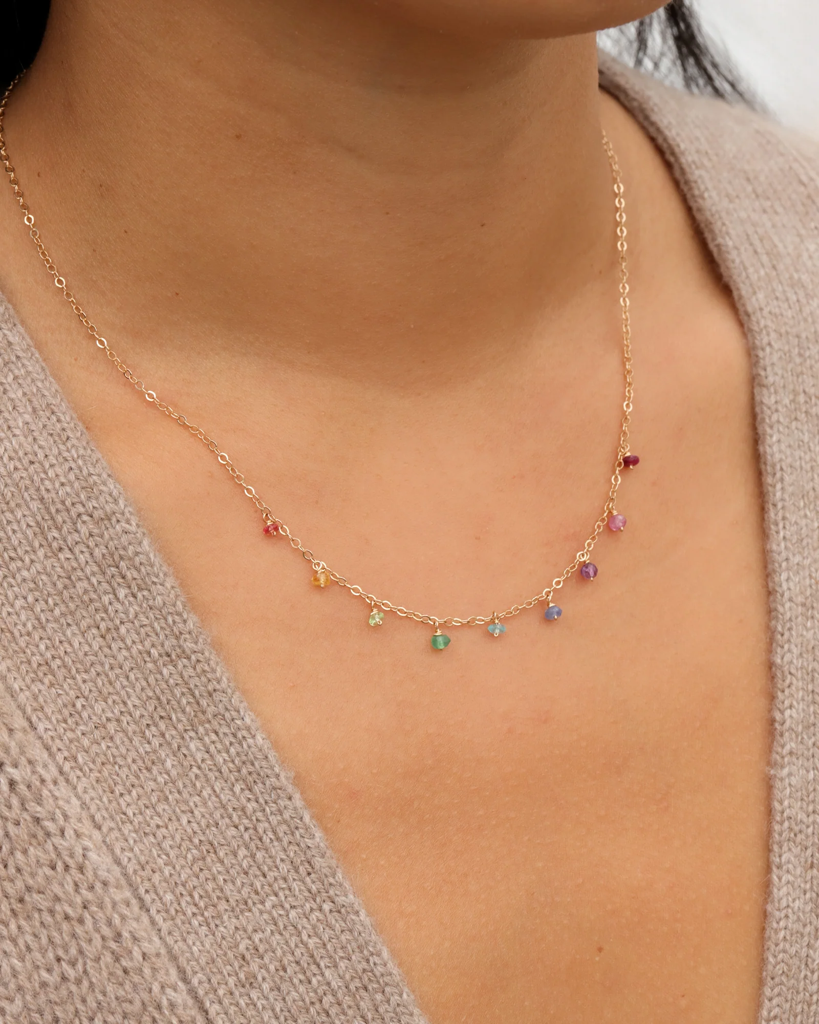 Shaker Mixed Stone Necklace - Image 2