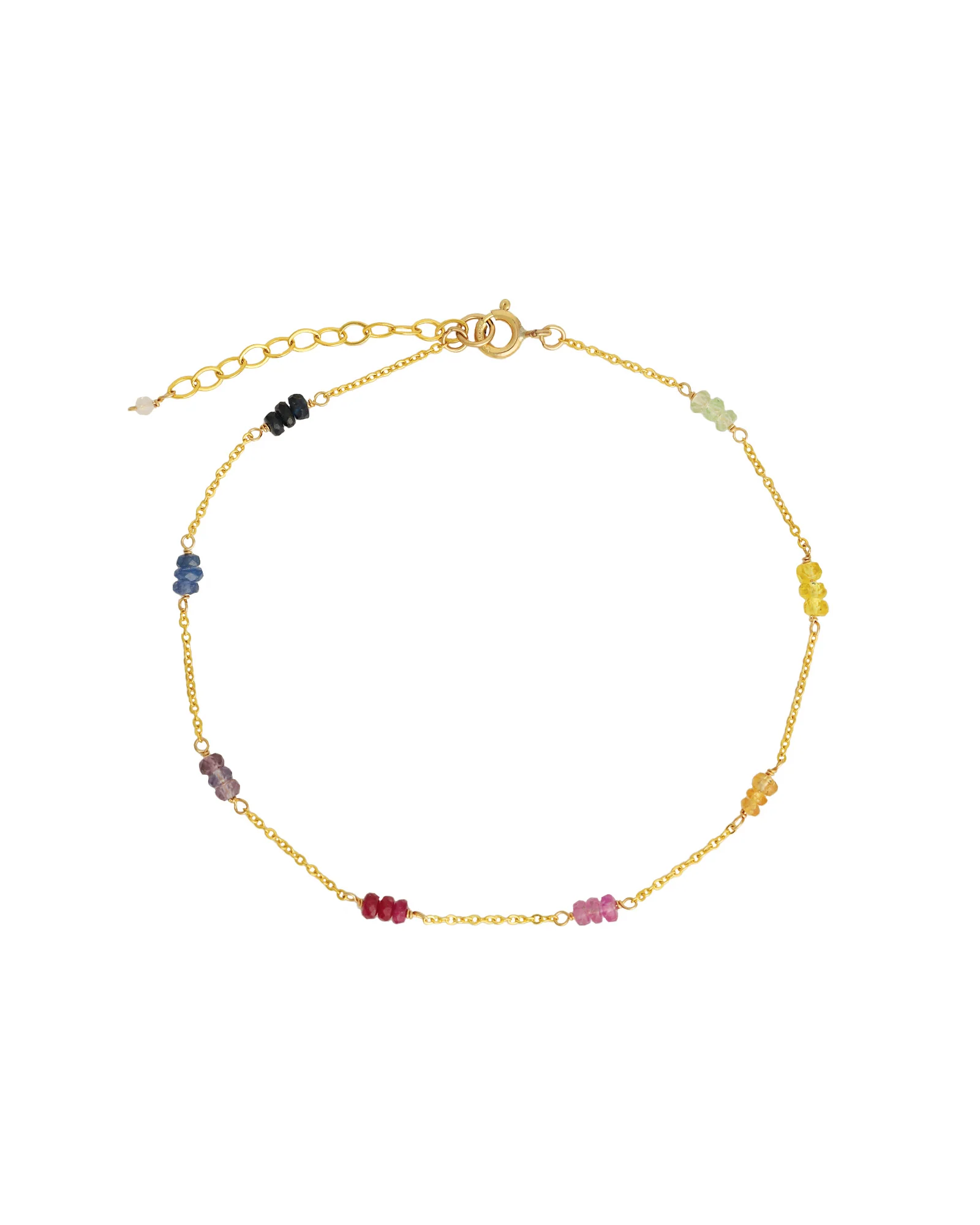 Trio Station Stone Anklet