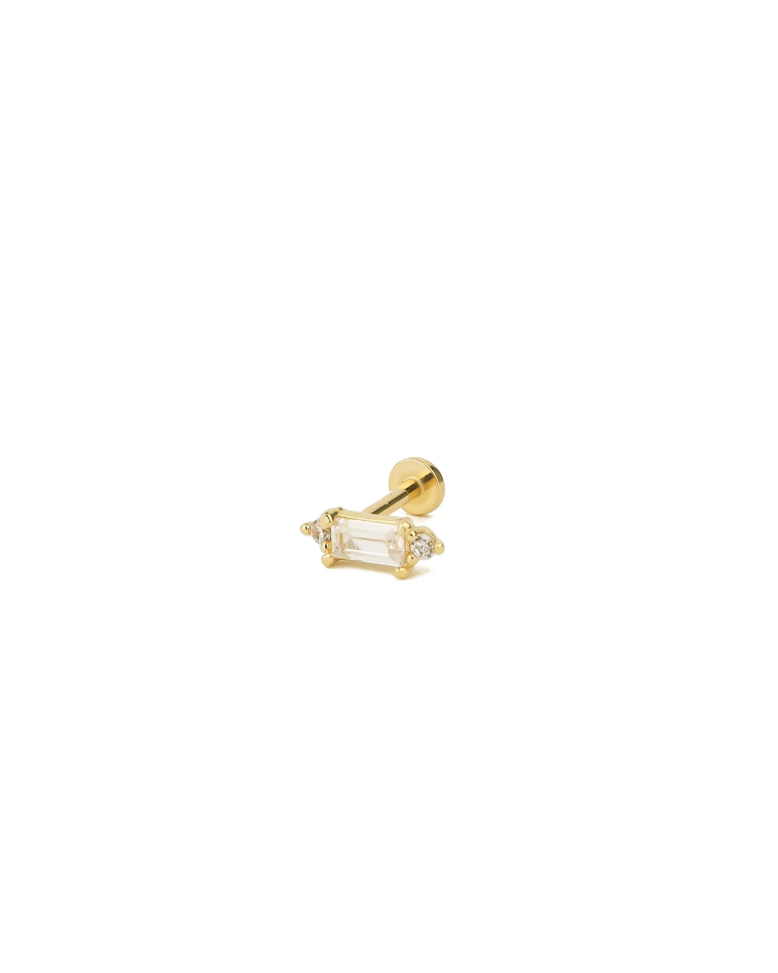Baguette CZ Cartilage Stud