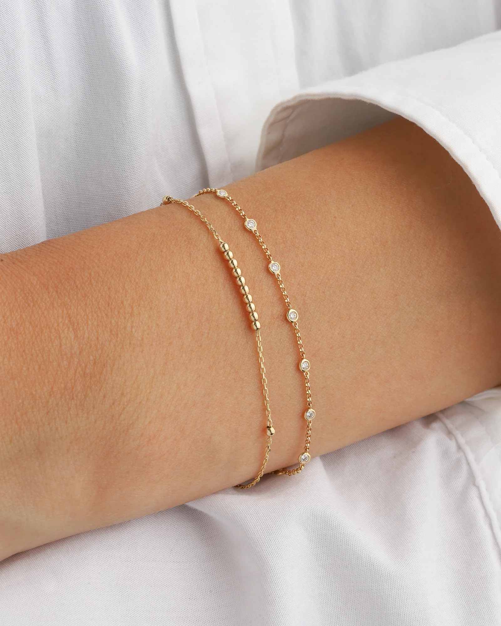 Ball Row Chain Bracelet - Image 2