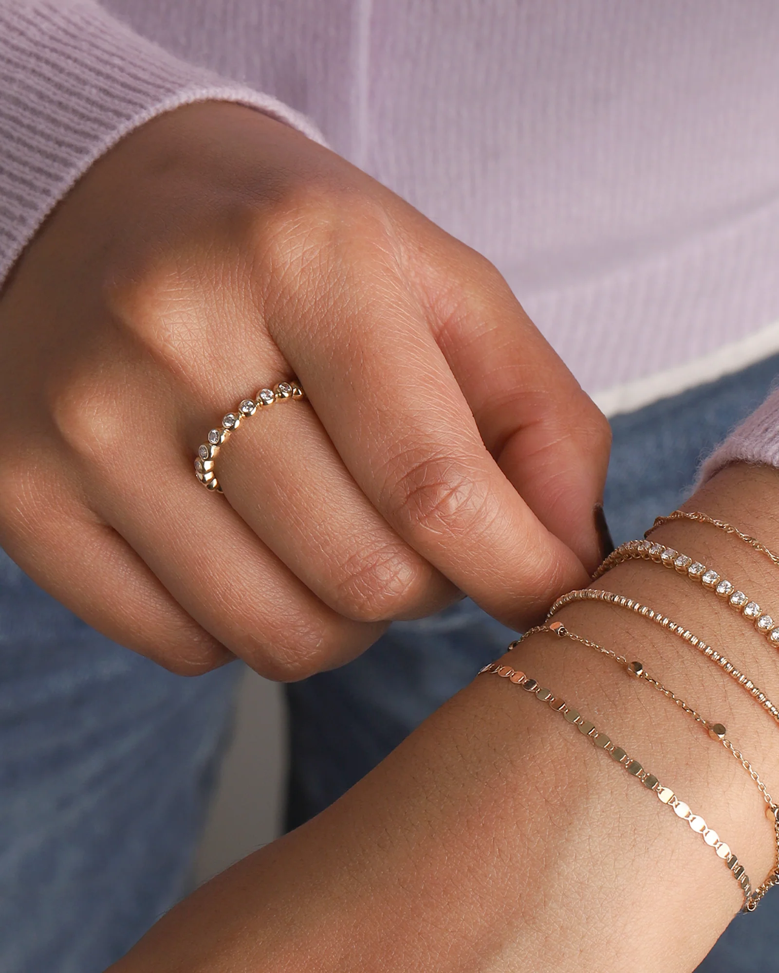 Bezel Diamond Eternity Ring - Image 2