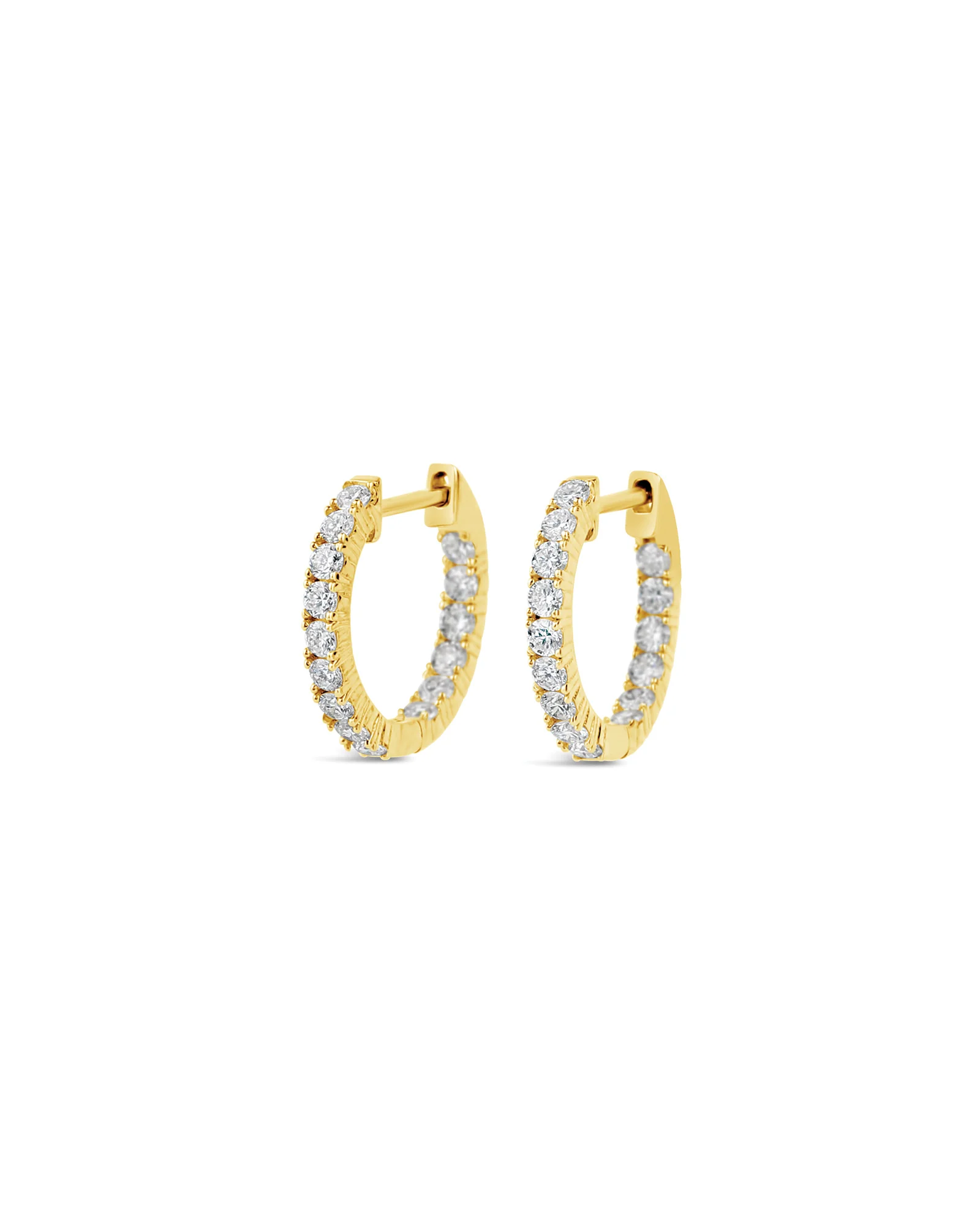Double Vision Diamond Huggies | 16mm