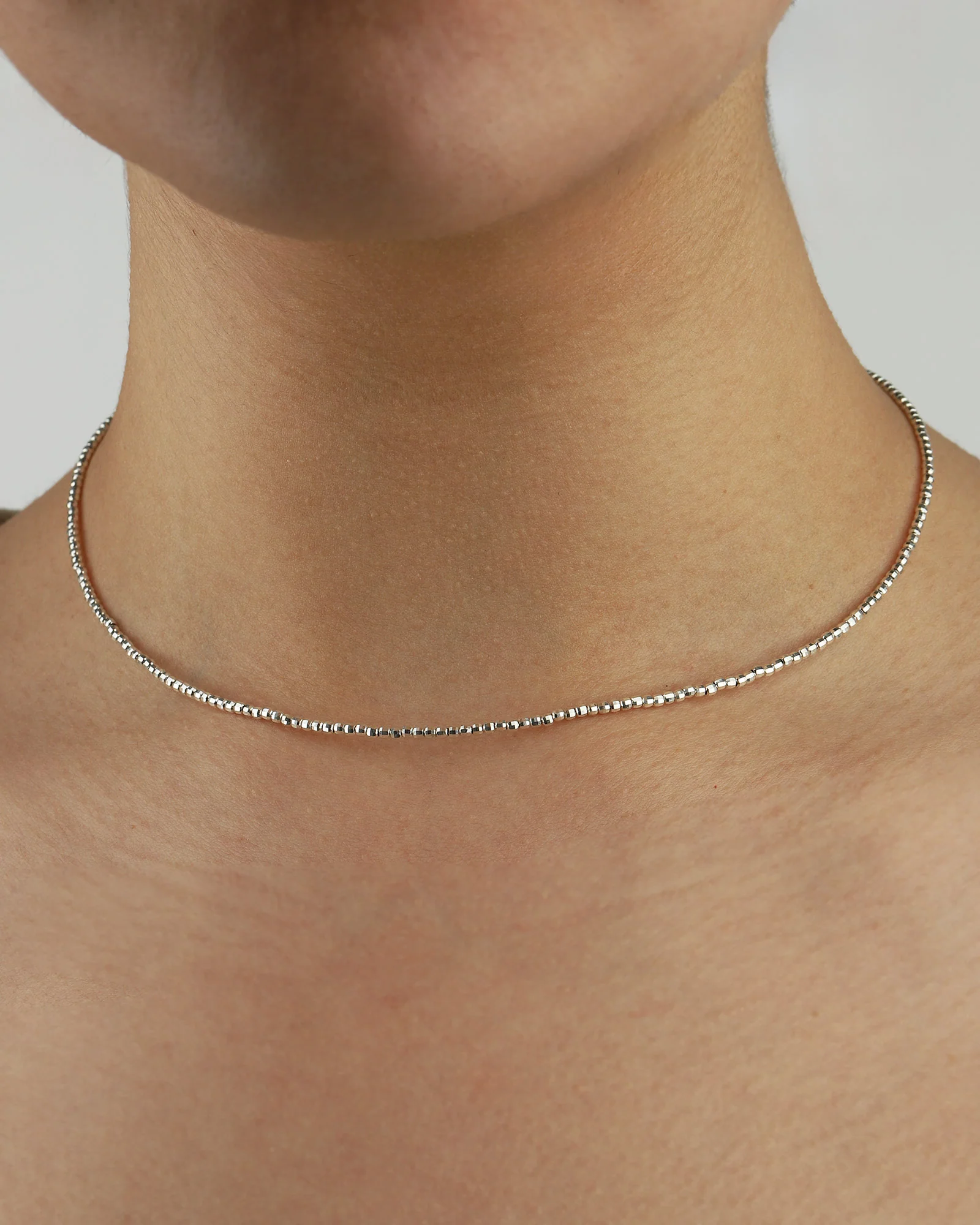 Faceted Beaded Necklace | 2mm - Image 2