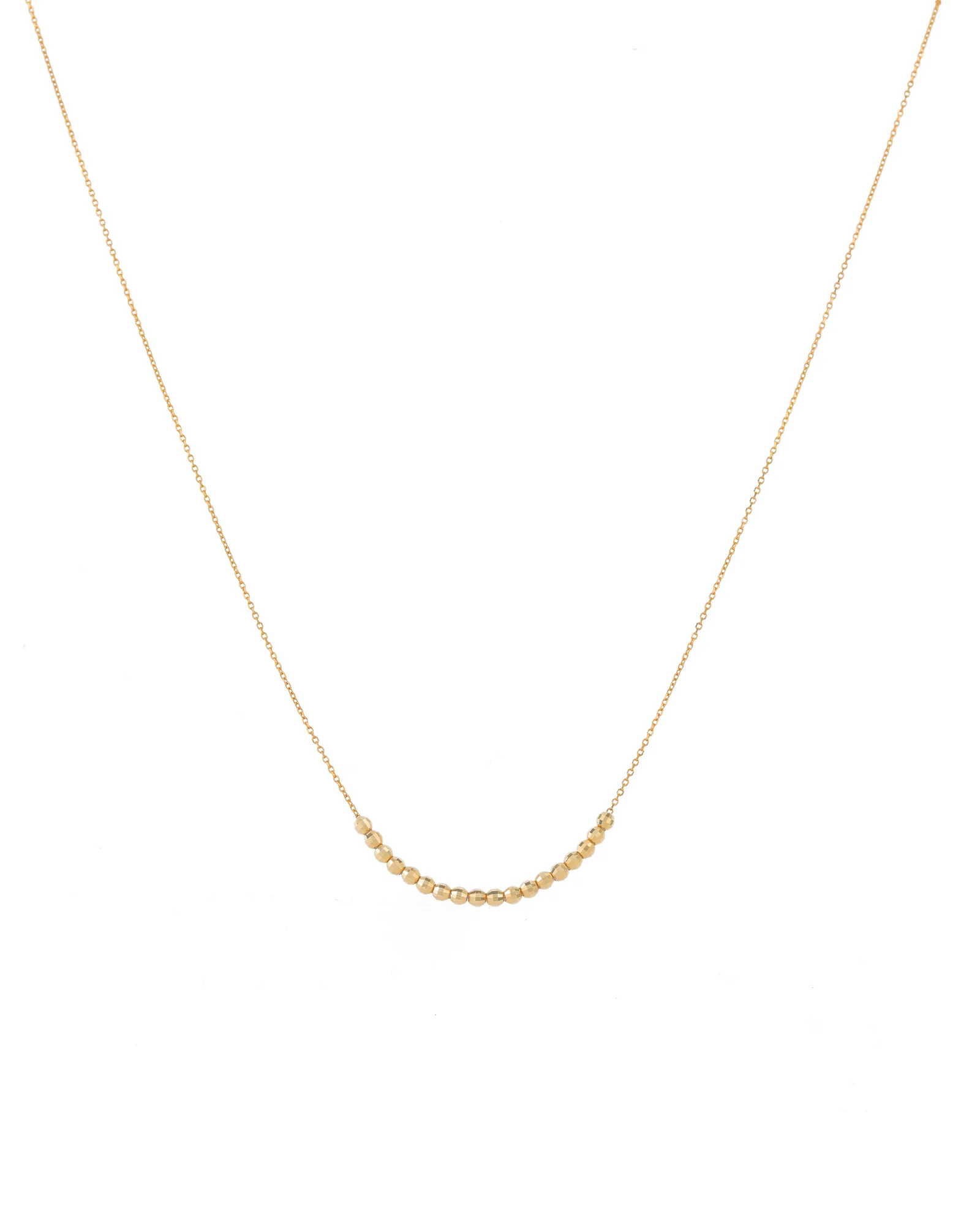 Floating Faceted Beaded Necklace
