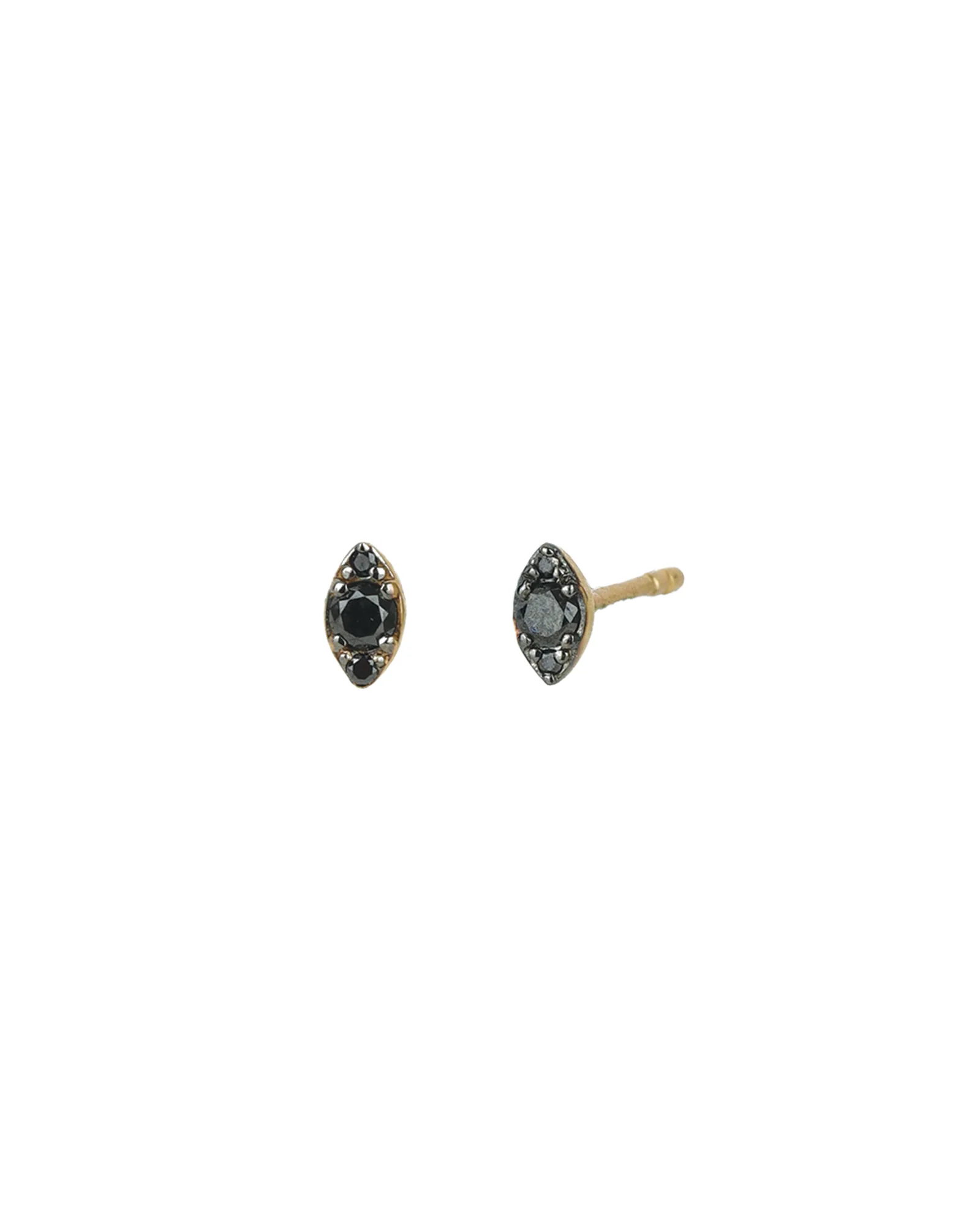 Marquise Black Diamond Studs