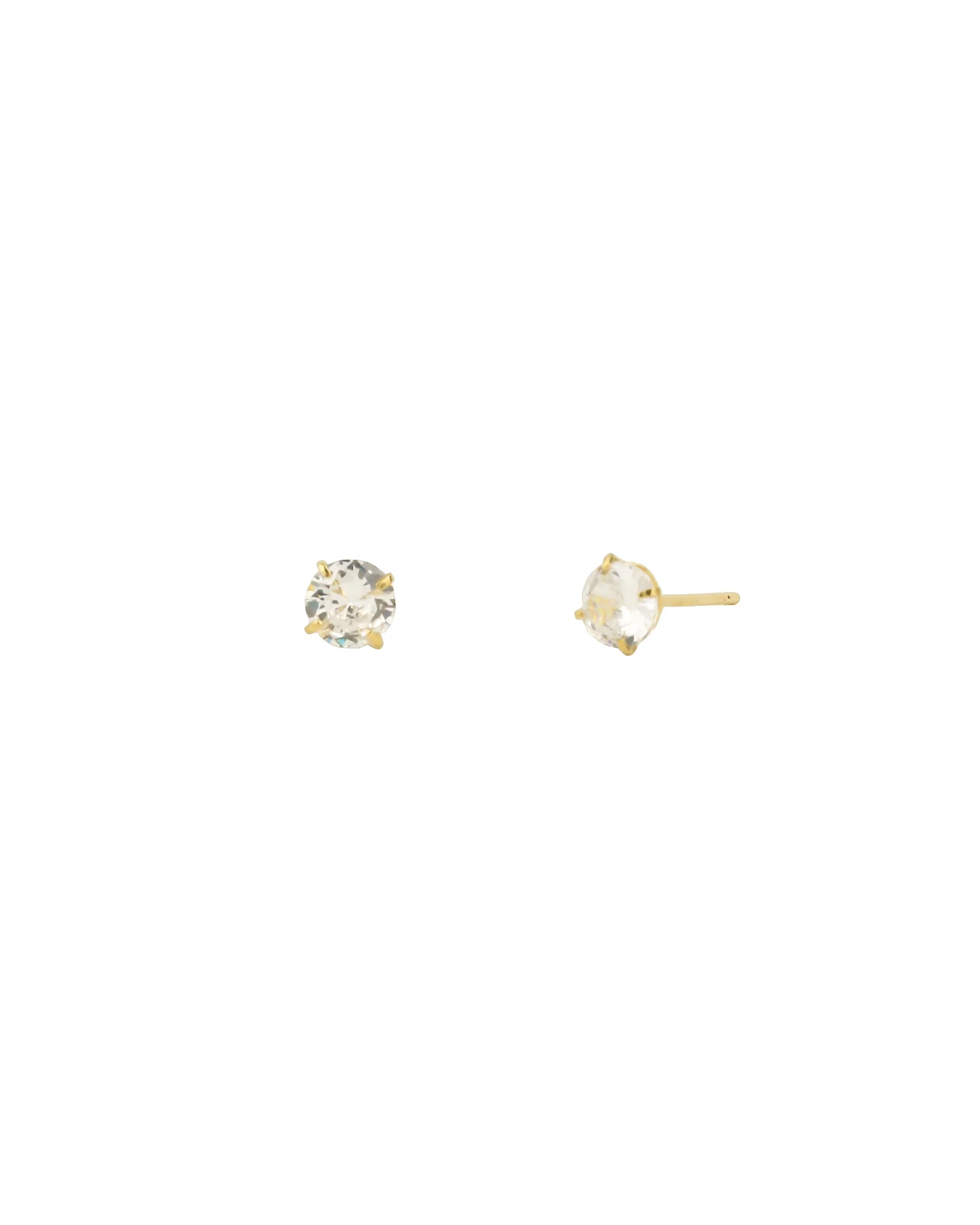 Round CZ 4mm Studs