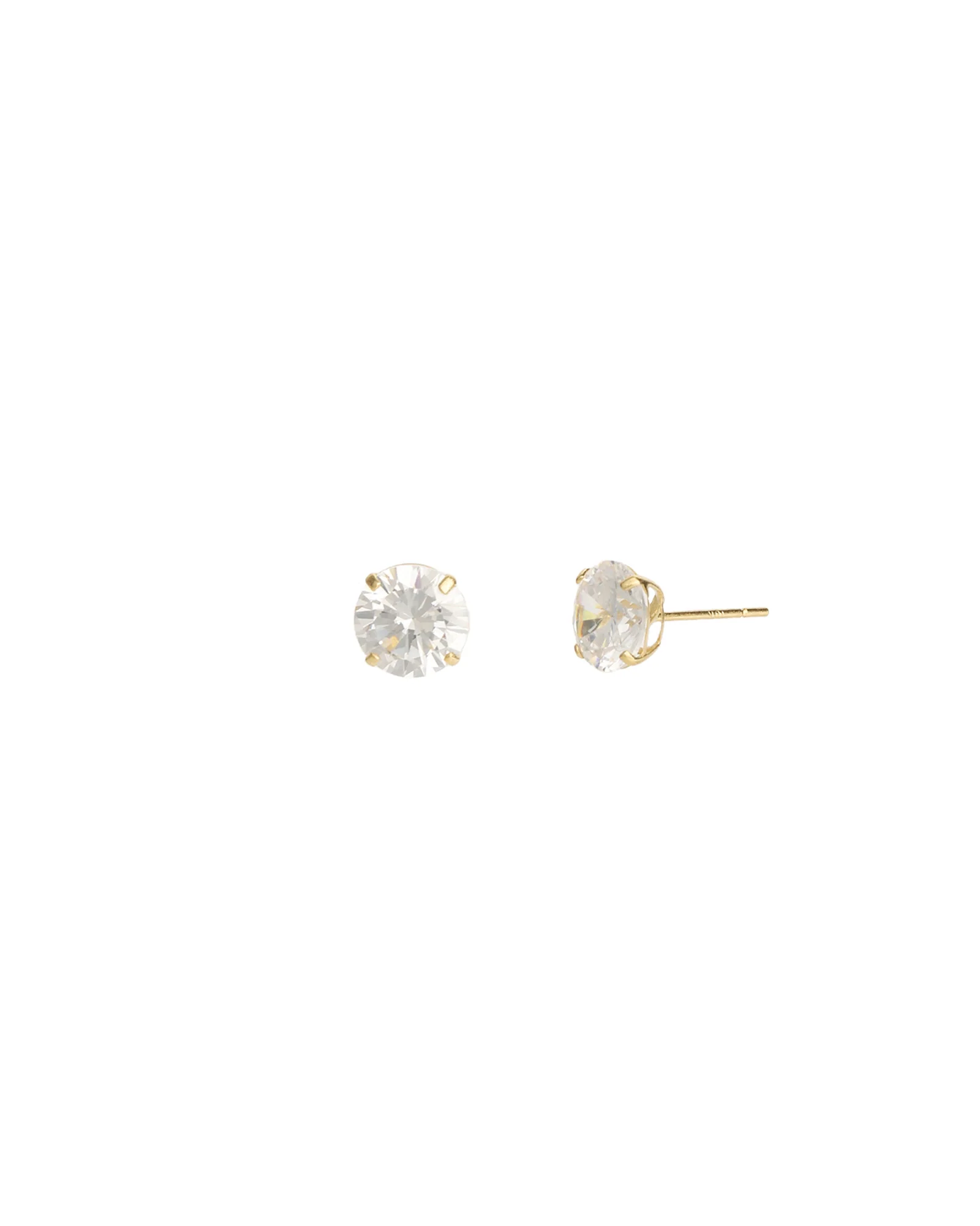 Round CZ 7mm Studs