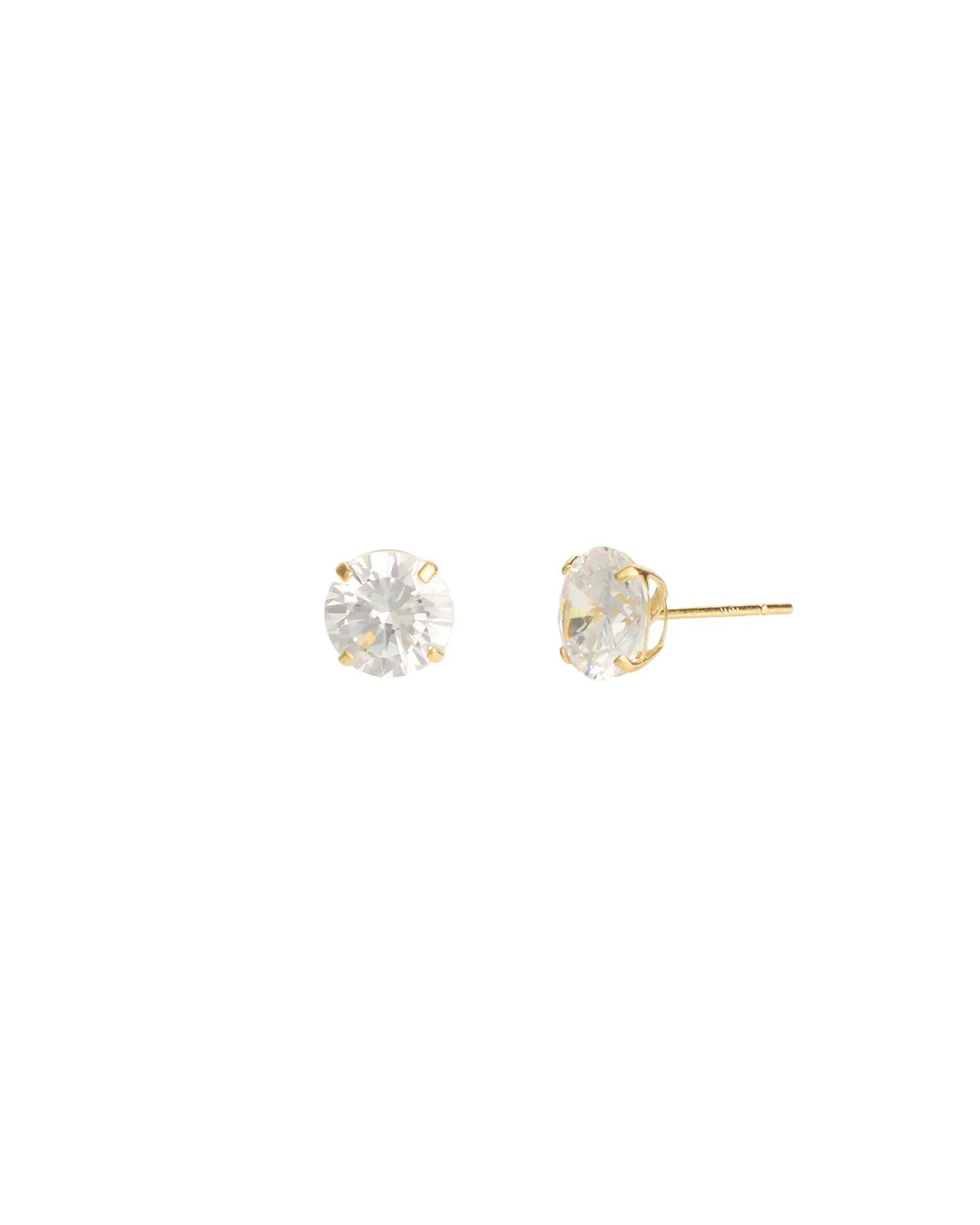 Round CZ 8mm Studs