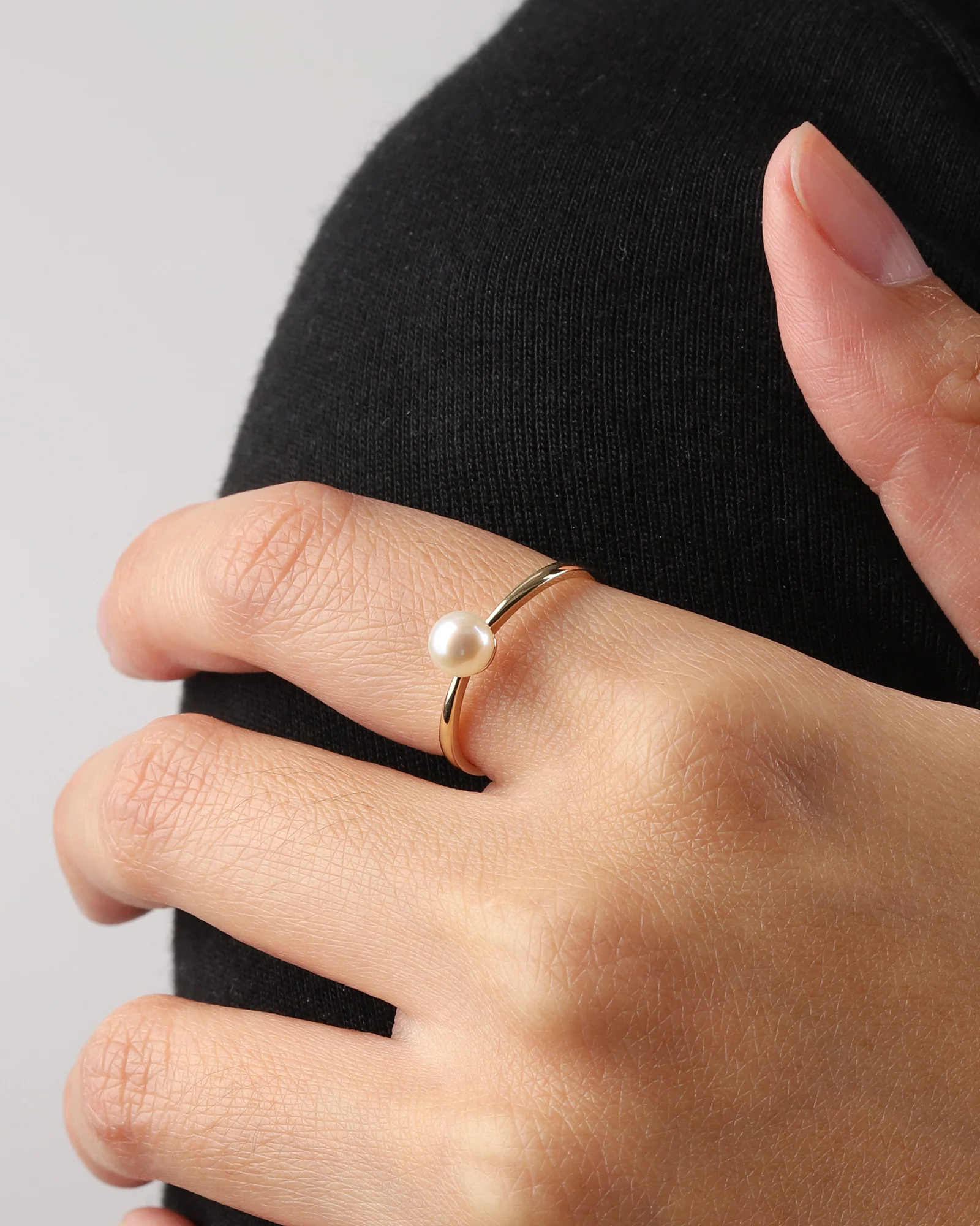 Solitaire Pearl Ring - Image 2