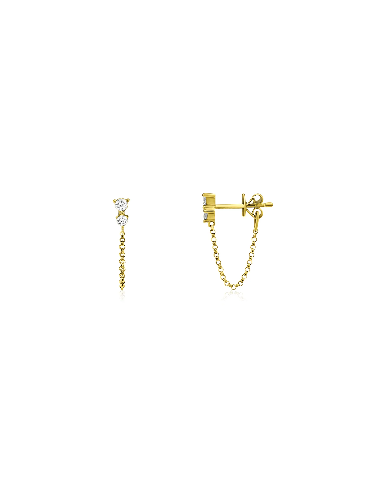 Two Triangle Diamond Studs