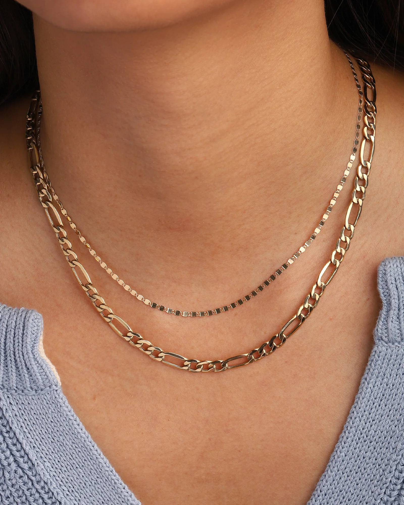 XL Figaro Chain Necklace - Image 2
