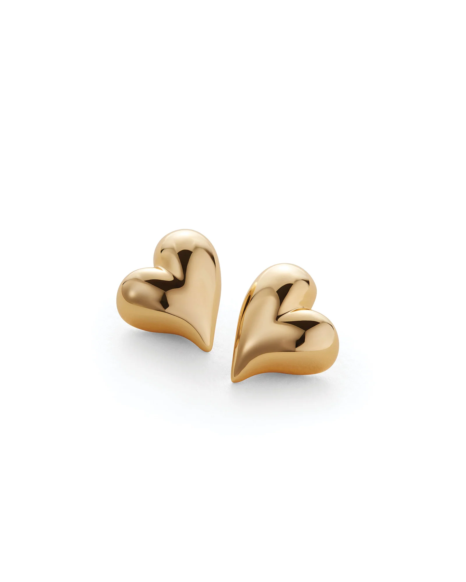 Art Heart Symmetrical Button Earrings