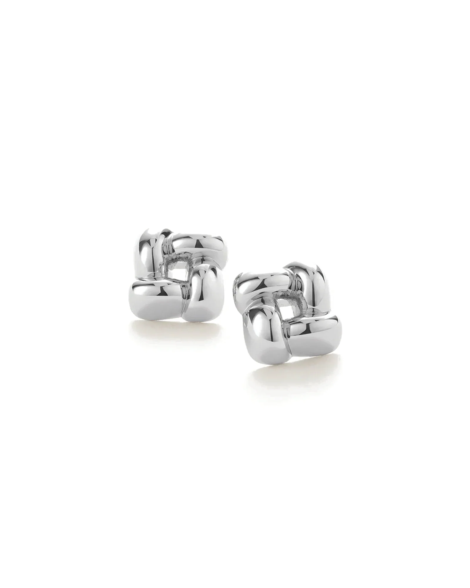 Small Woven Square Earrings