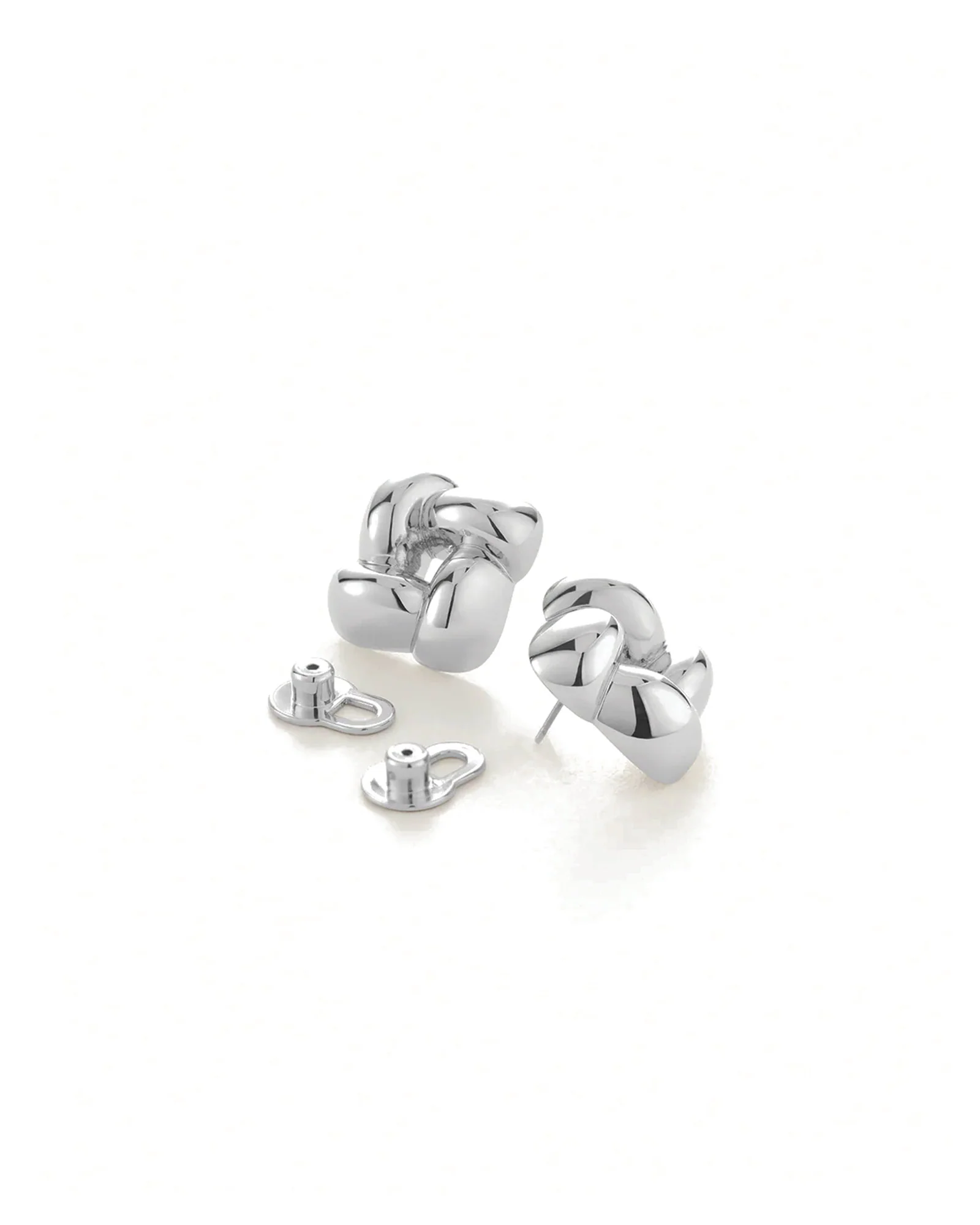 Small Woven Square Earrings - Image 3