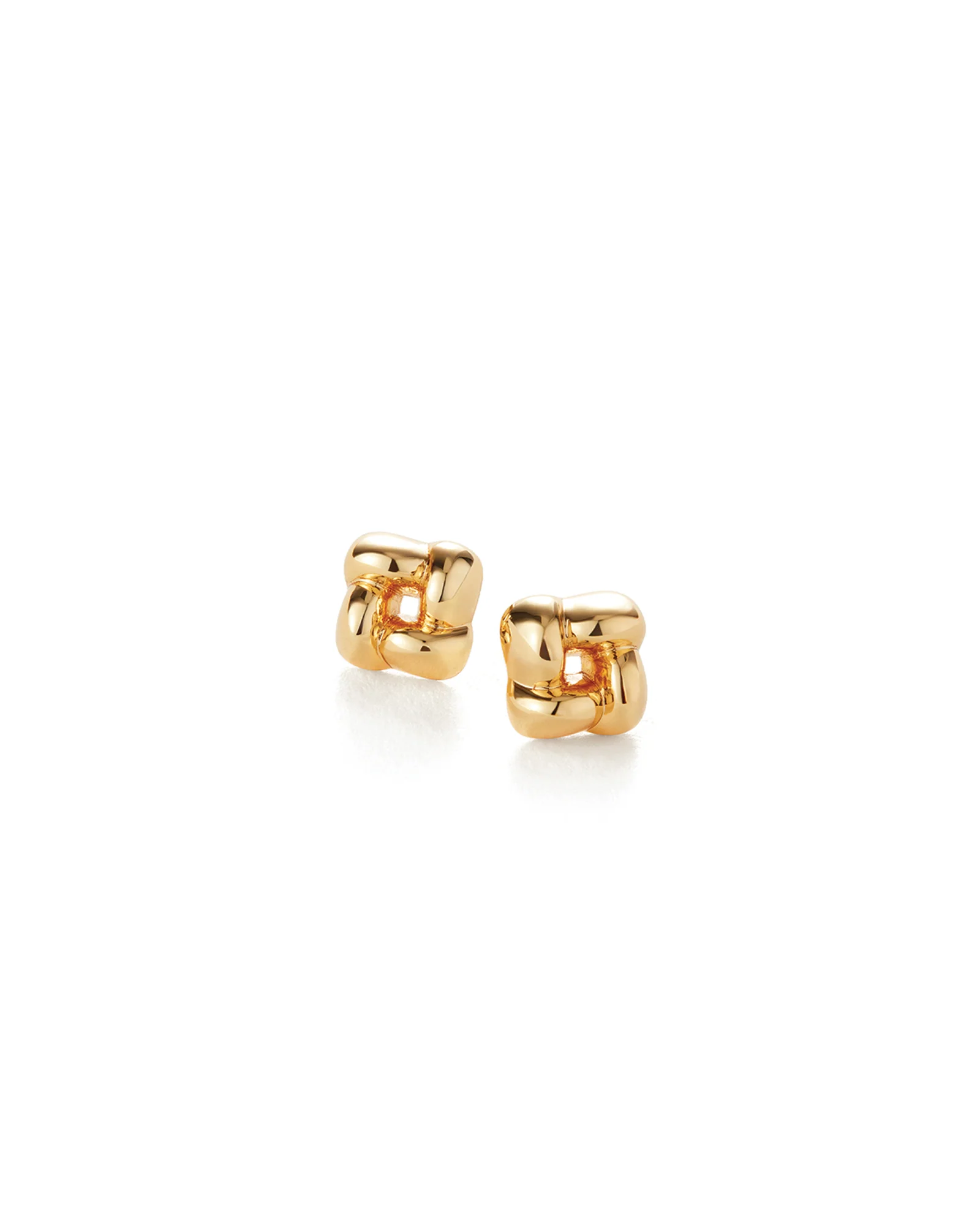 Mini Woven Square Earrings