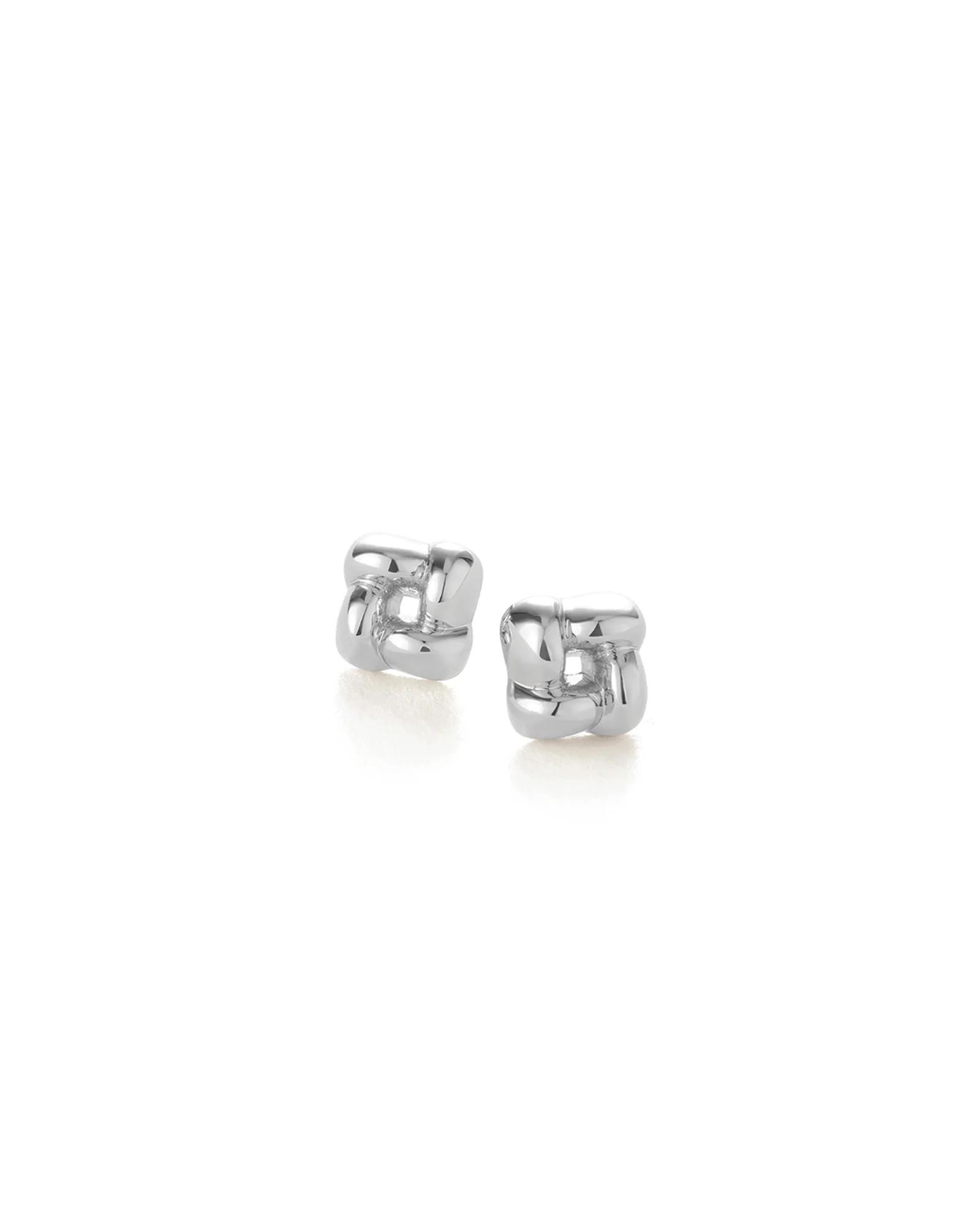 Mini Woven Square Earrings