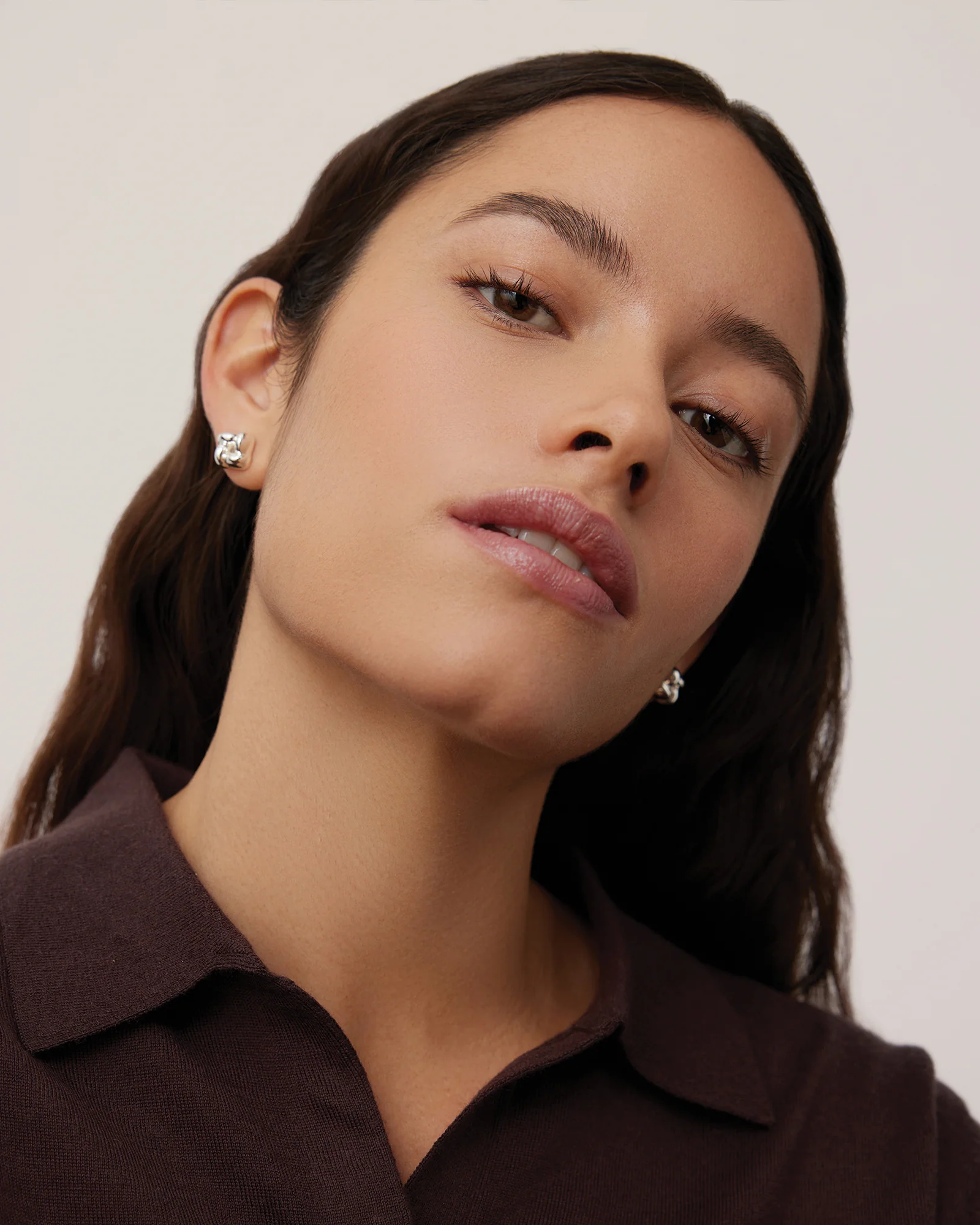 Mini Woven Square Earrings - Image 4