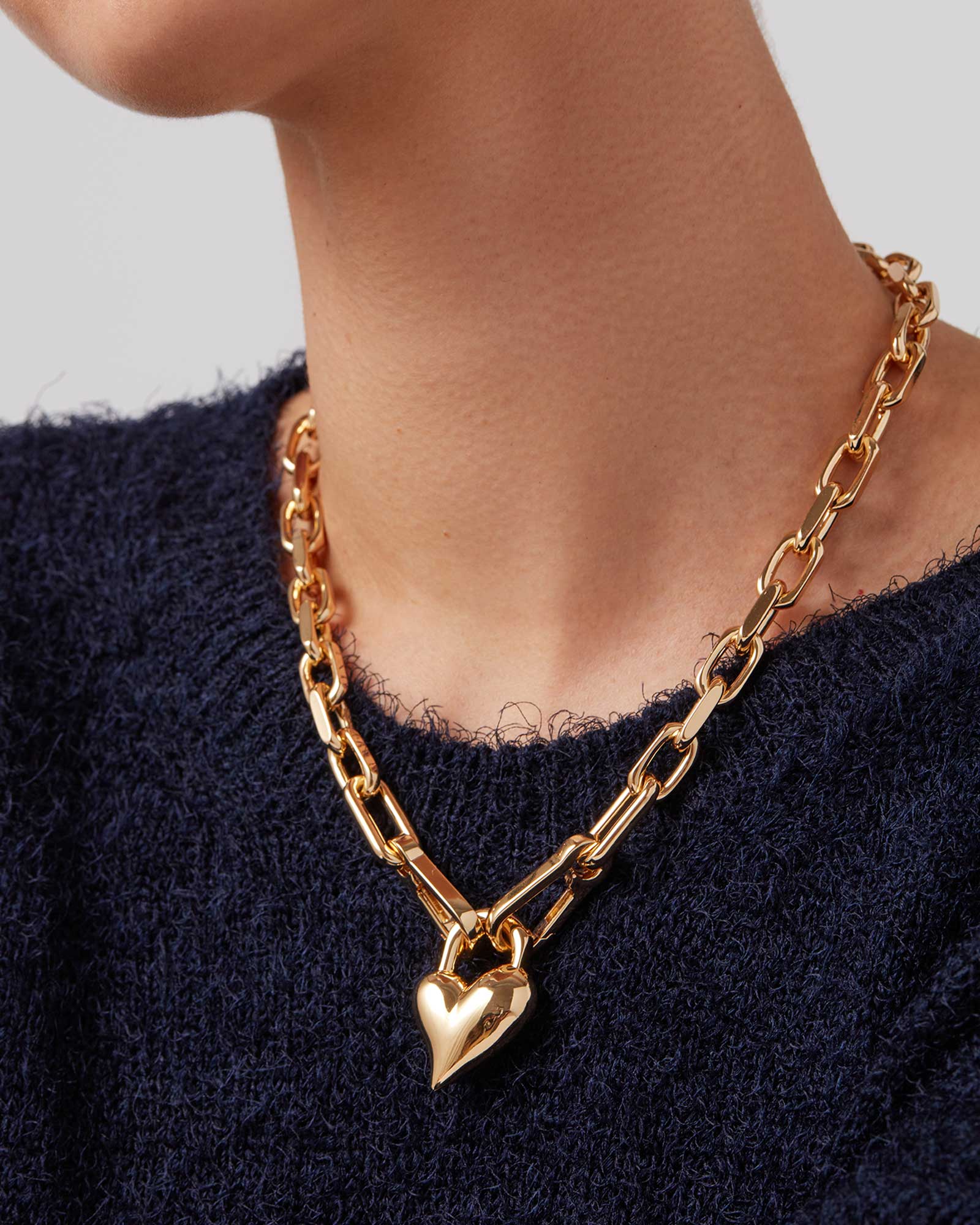 Padlock Heart Pendant Necklace - Image 4