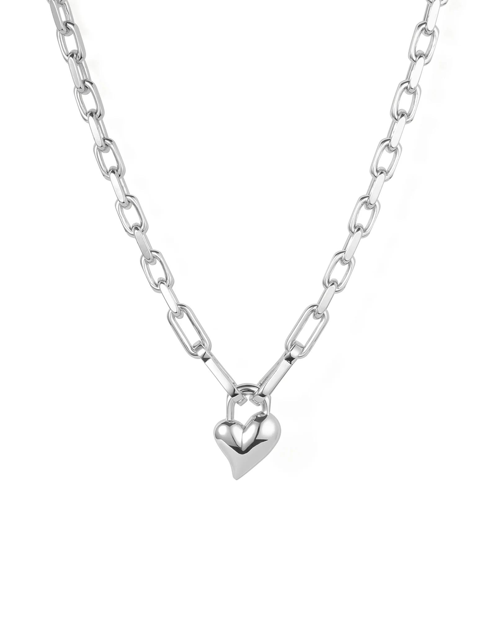 Padlock Heart Pendant Necklace