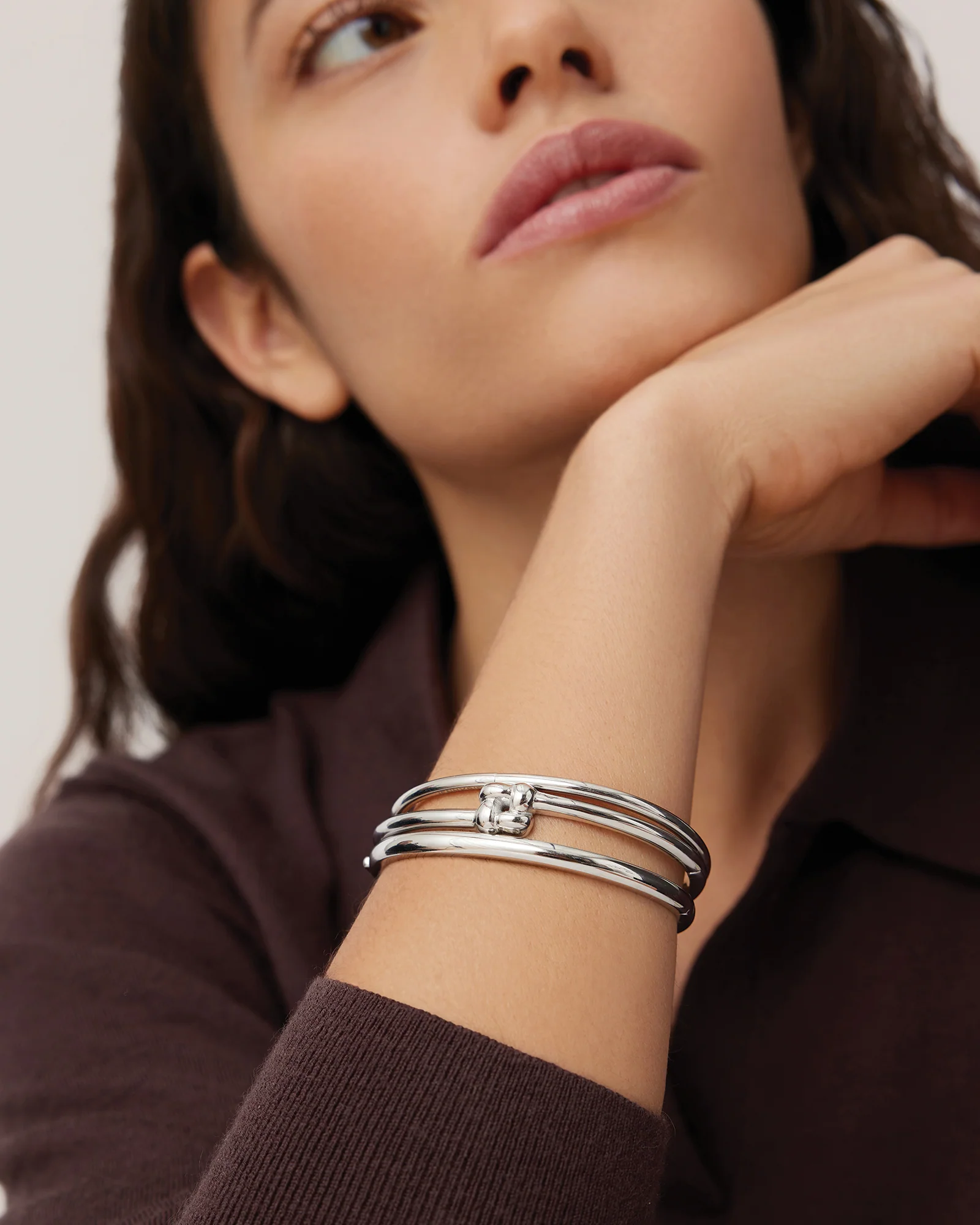 Slim Woven Square Bangle - Image 2