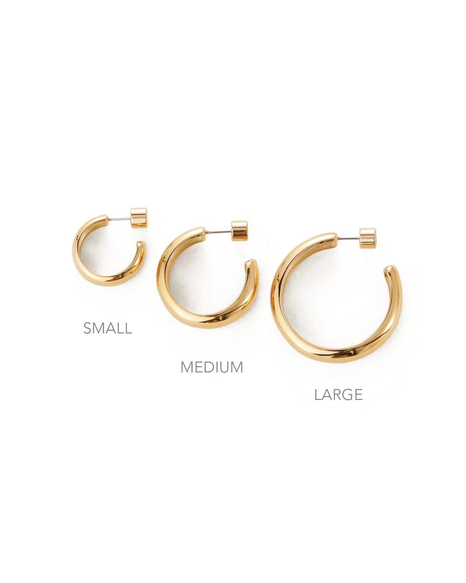 Staple Hoop Earrings - Large - Image 3