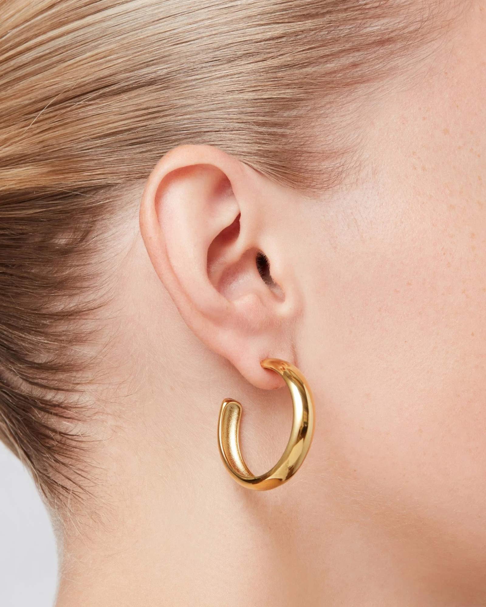 Staple Hoop Earrings - Large - Image 4