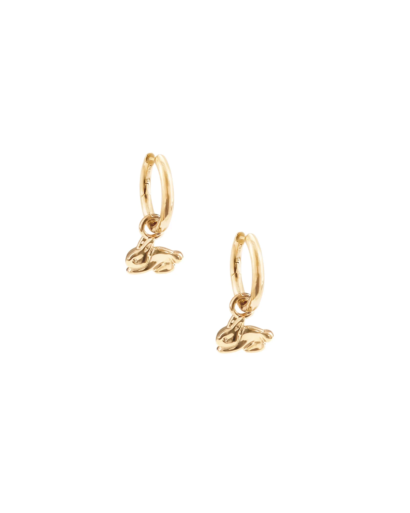 Bunny Charm Hoops