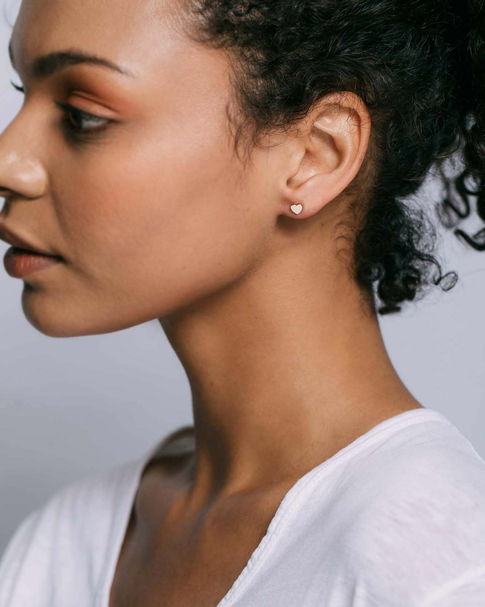Heart Stud Earrings - Image 2