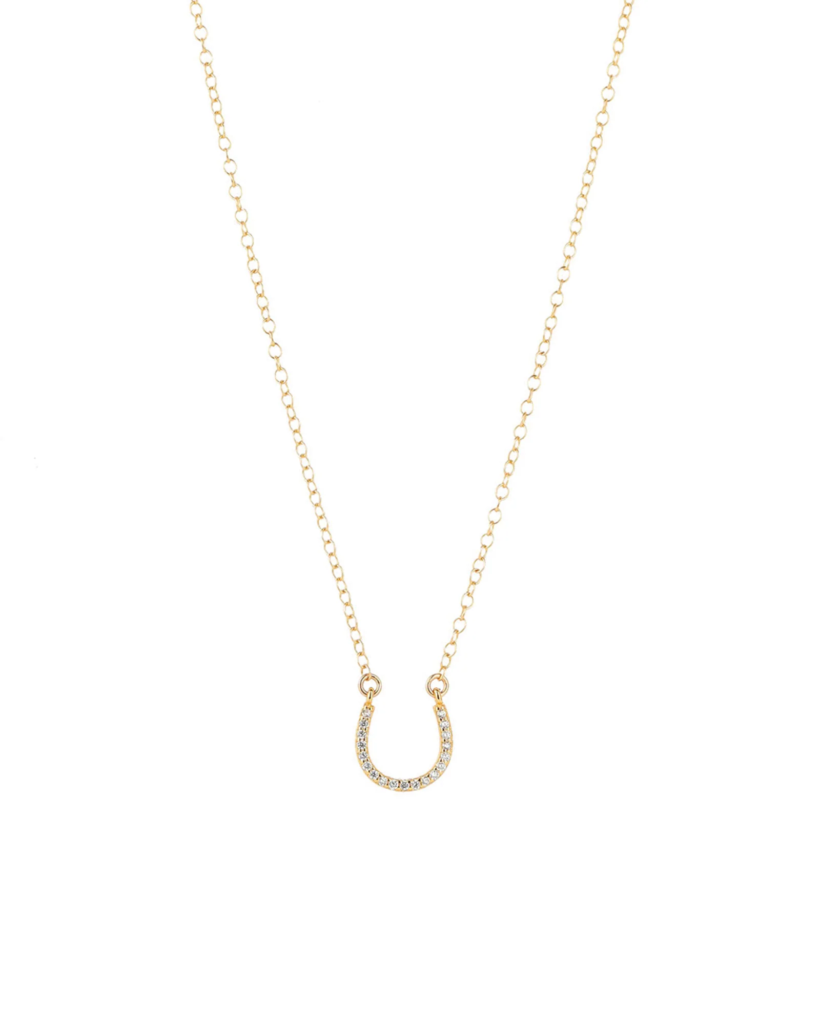 Horseshoe Pavé Necklace