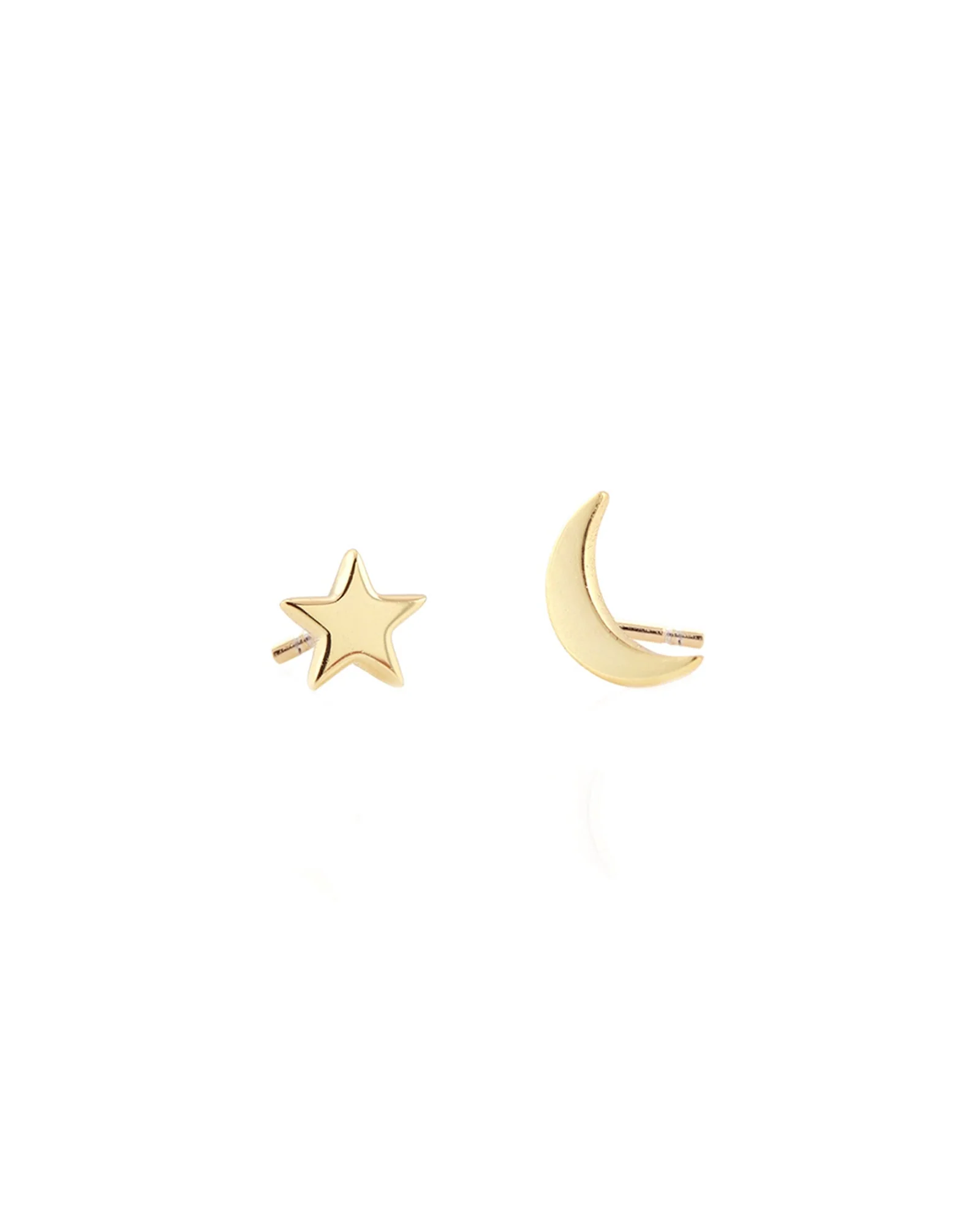 Star + Moon Stud Earrings