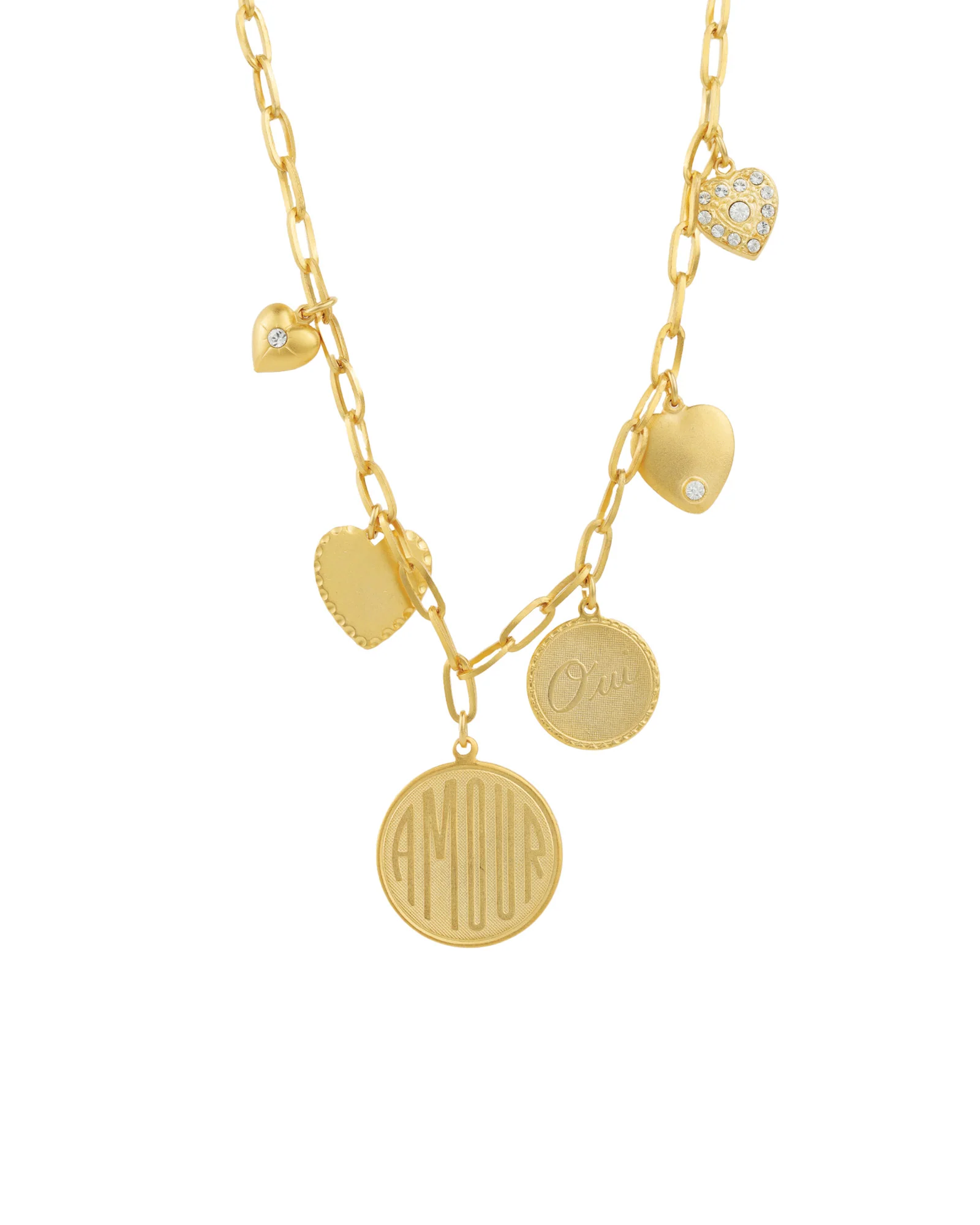 Armour Heart Charm Necklace