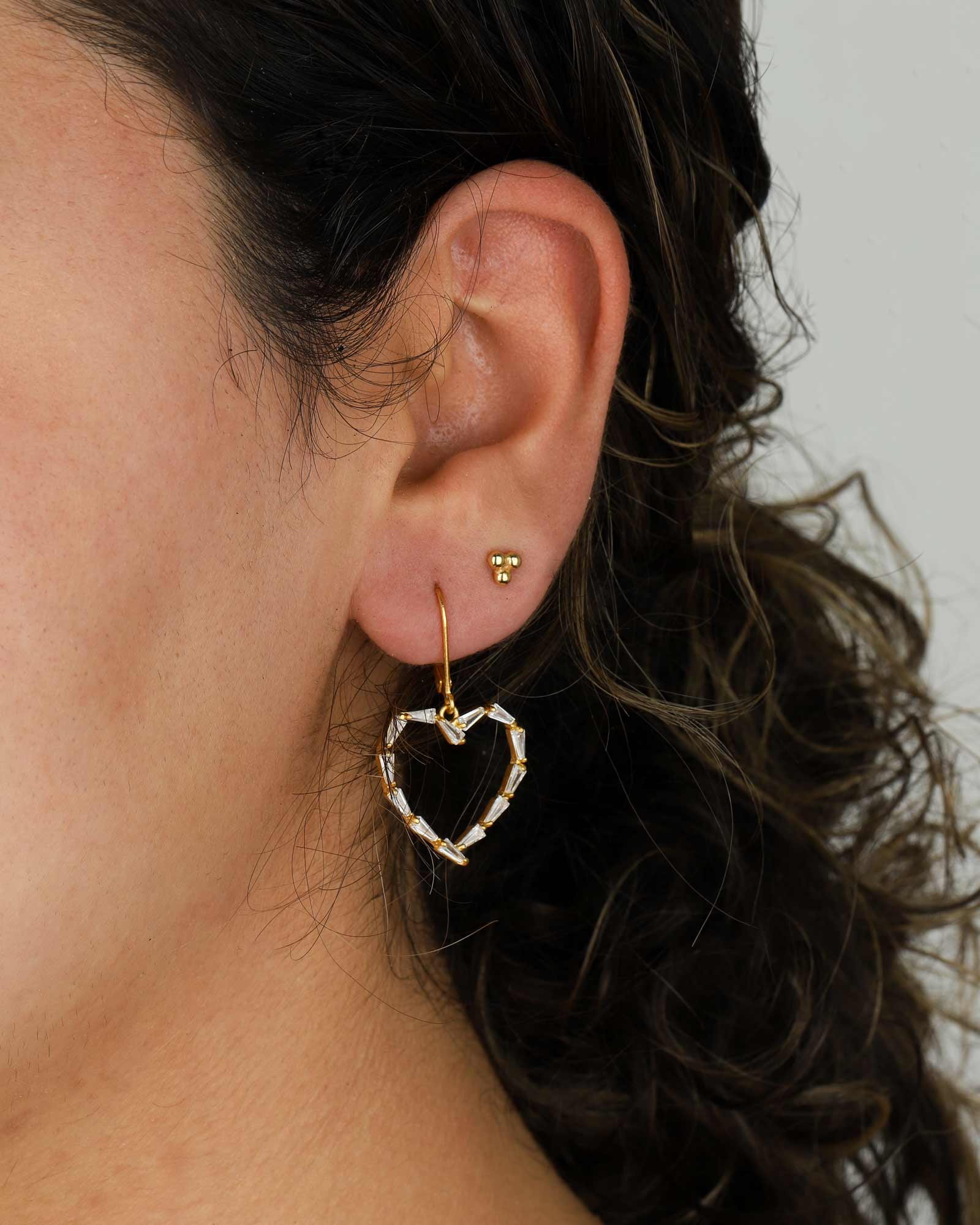 Baguette Heart Open Hooks - Image 2