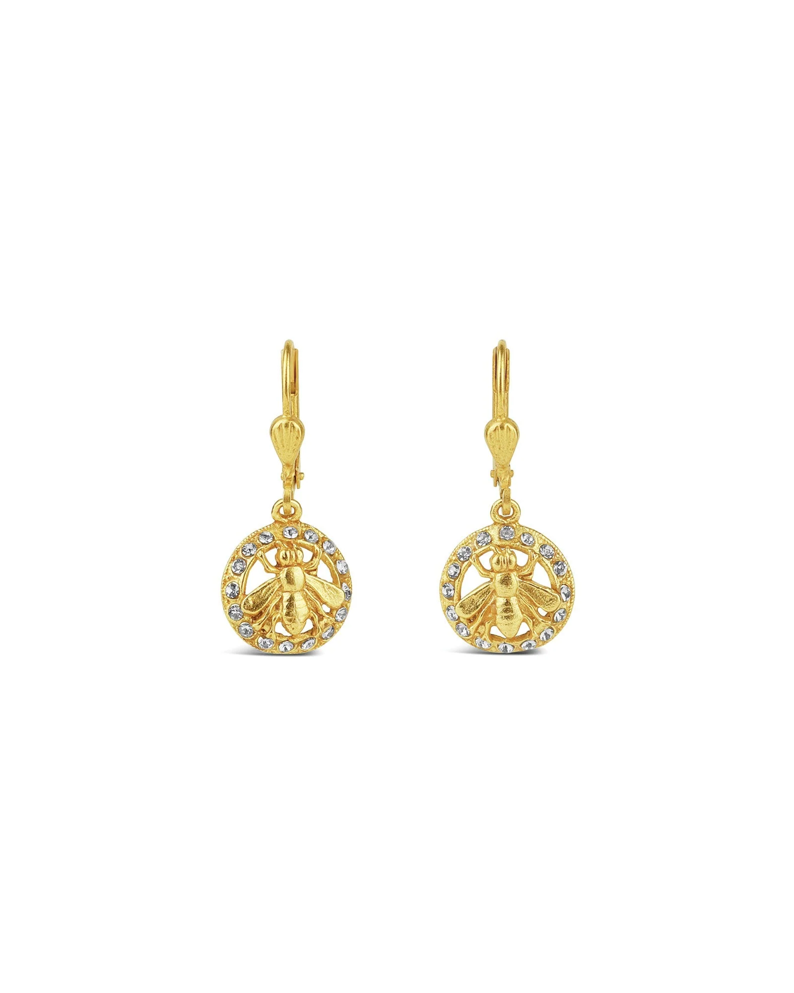Bee In Crystal Circle Hooks