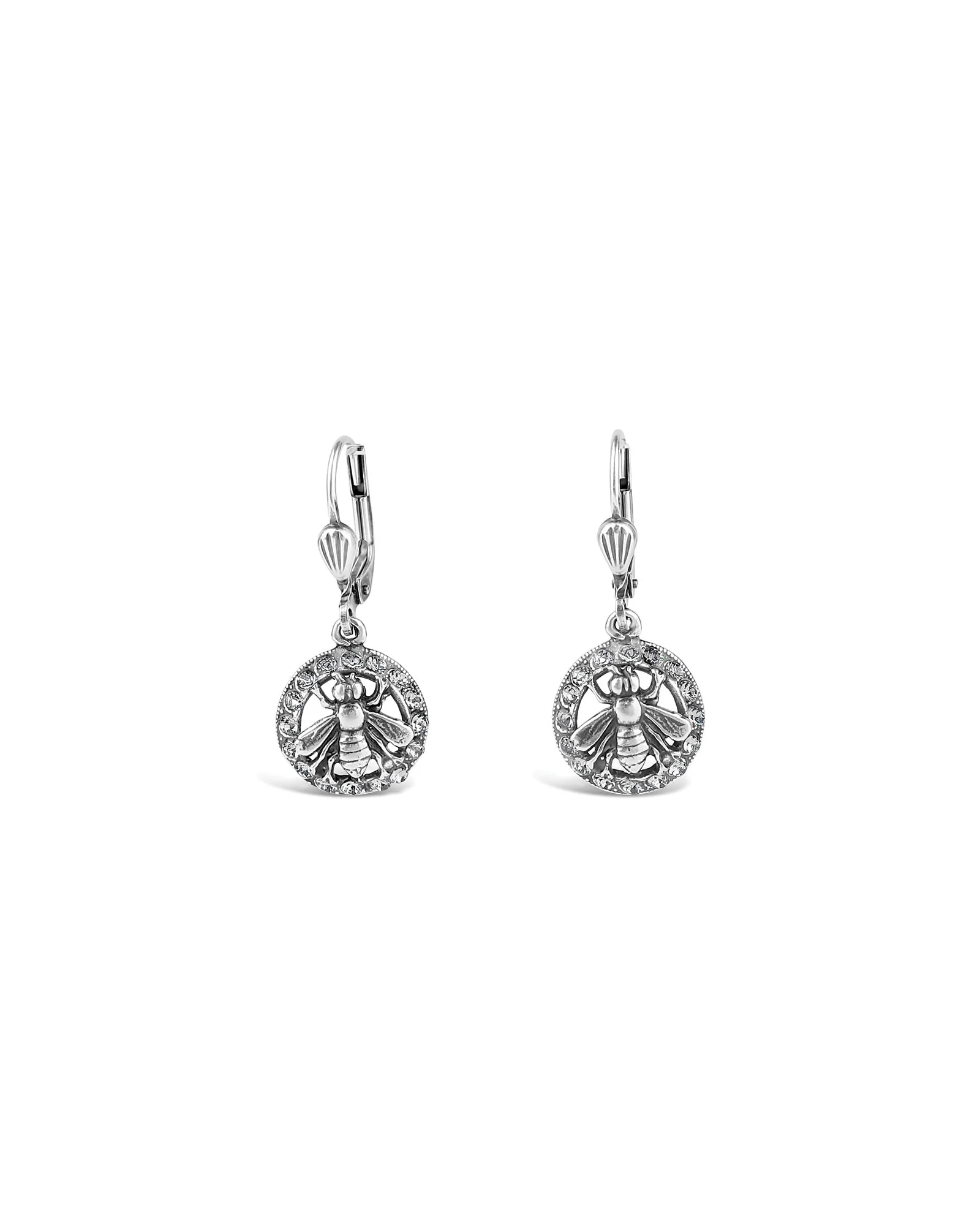 Bee In Crystal Circle Hooks
